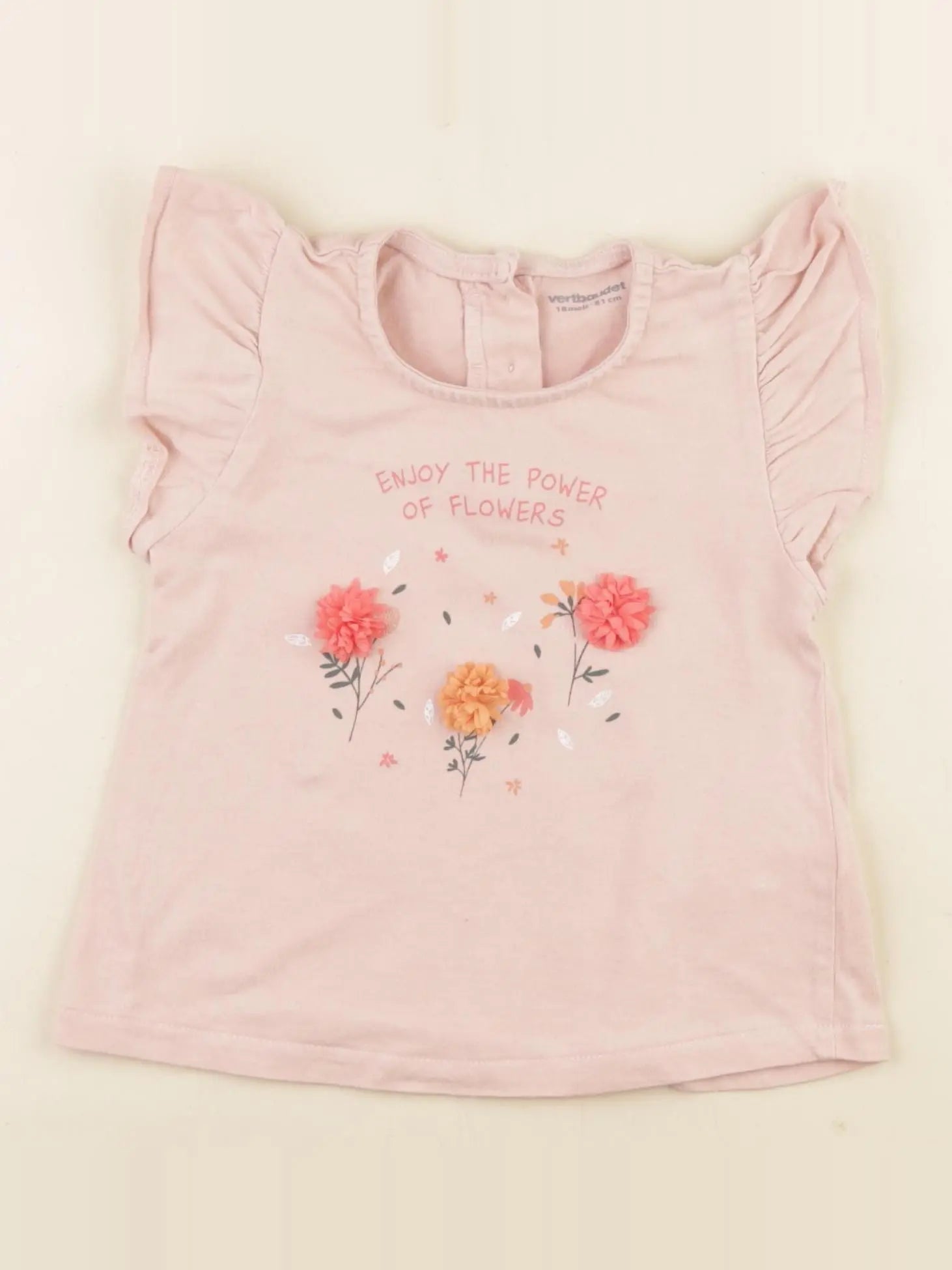 Vertbaudet - tee-shirt rose - 18 mois