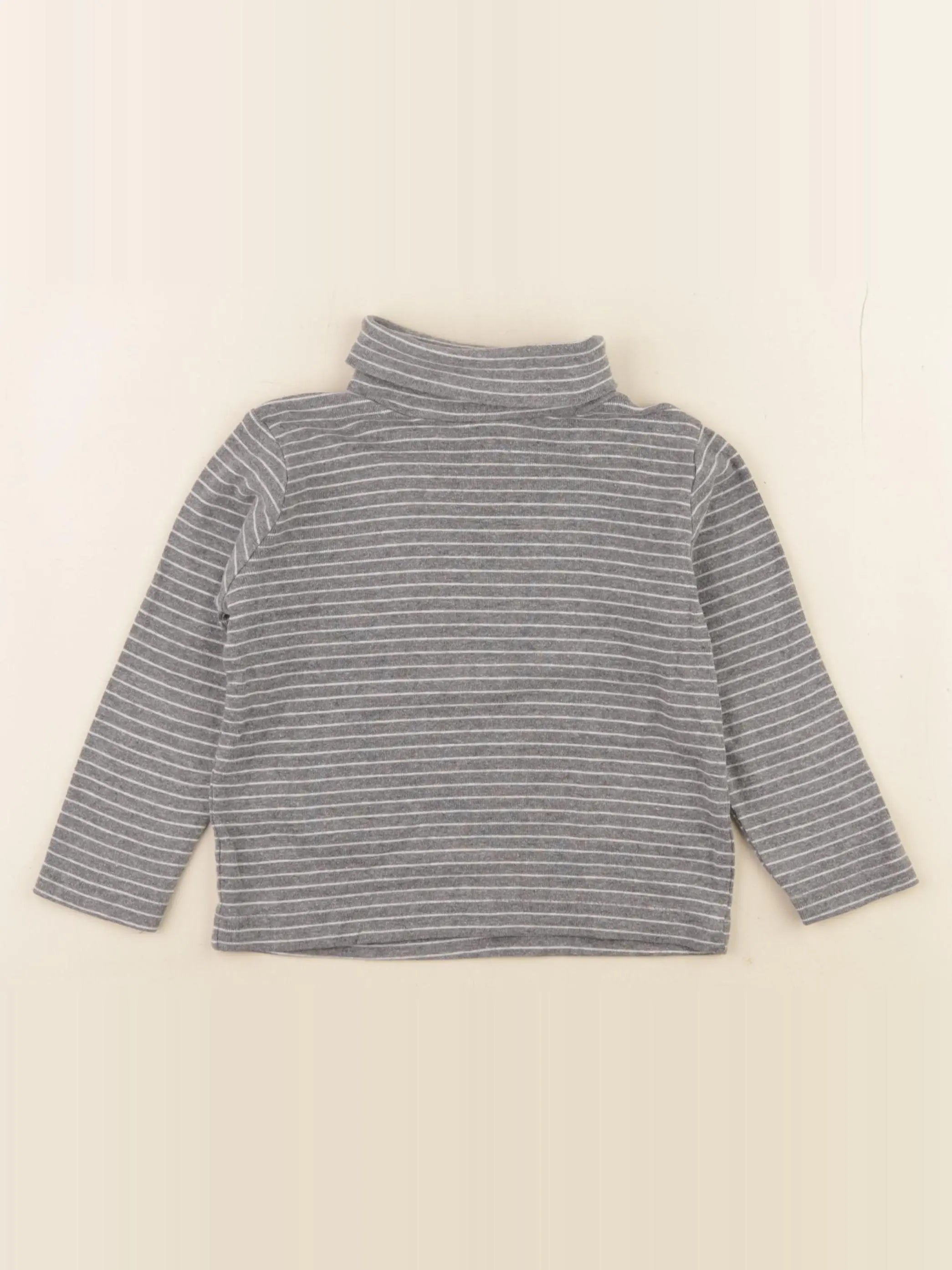 Vertbaudet - sous-pull coton gris - 3 ans