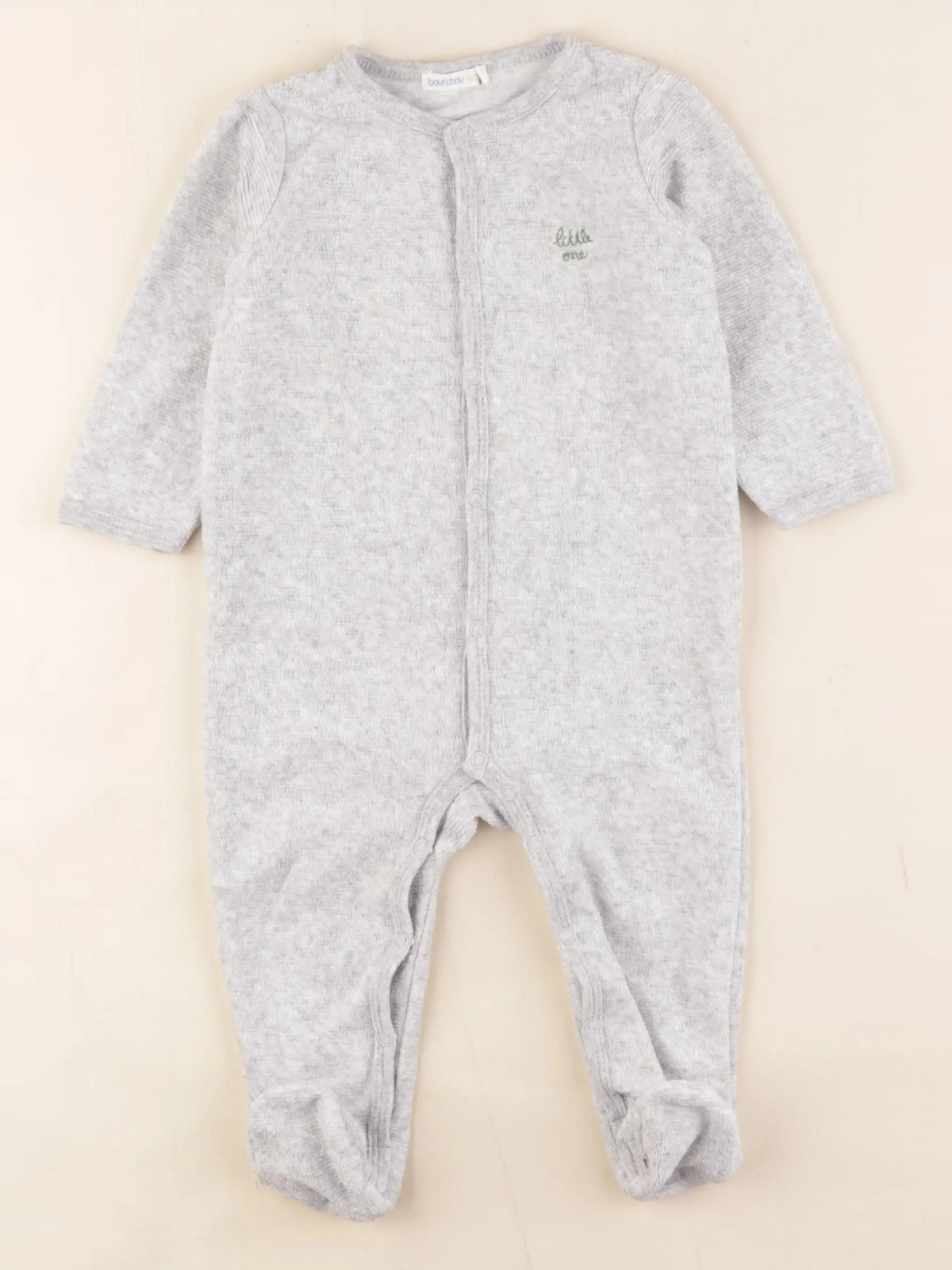 Boutchou - pyjama velours gris - 6 mois