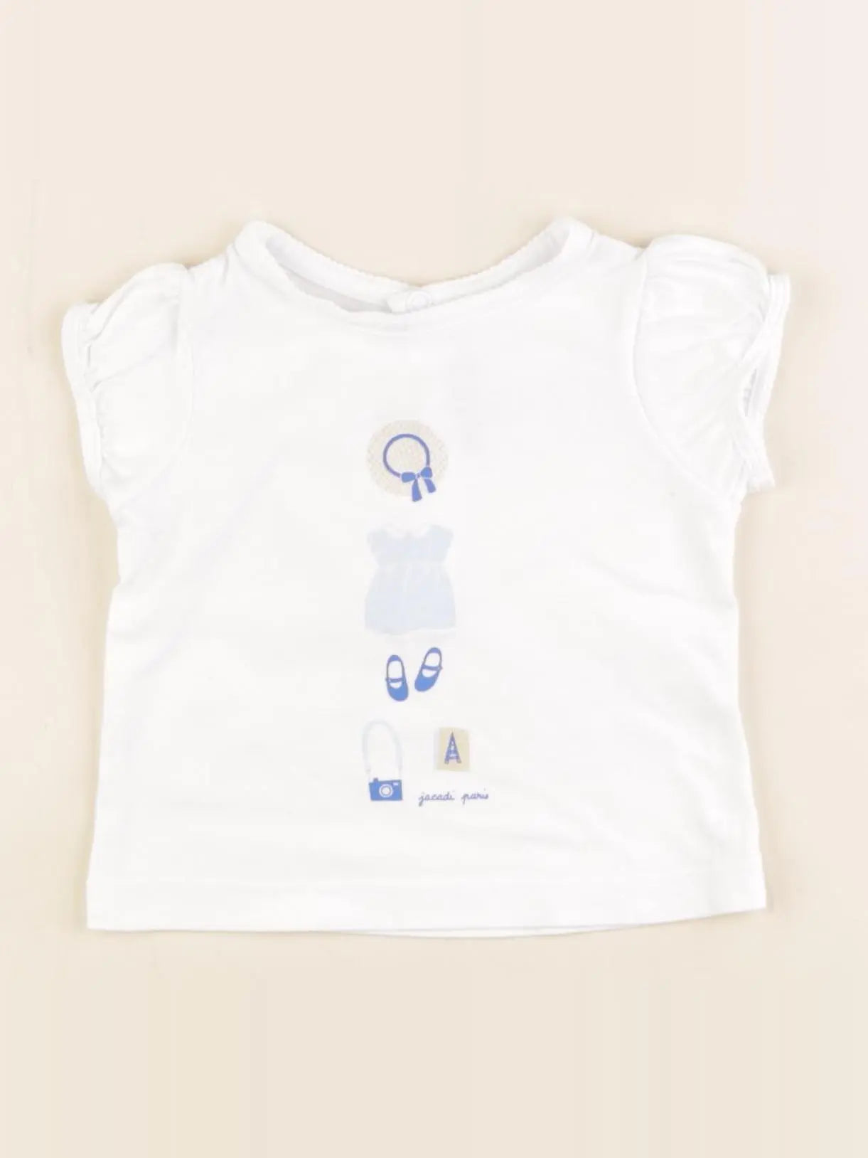 Jacadi - tee-shirt blanc - 6 mois