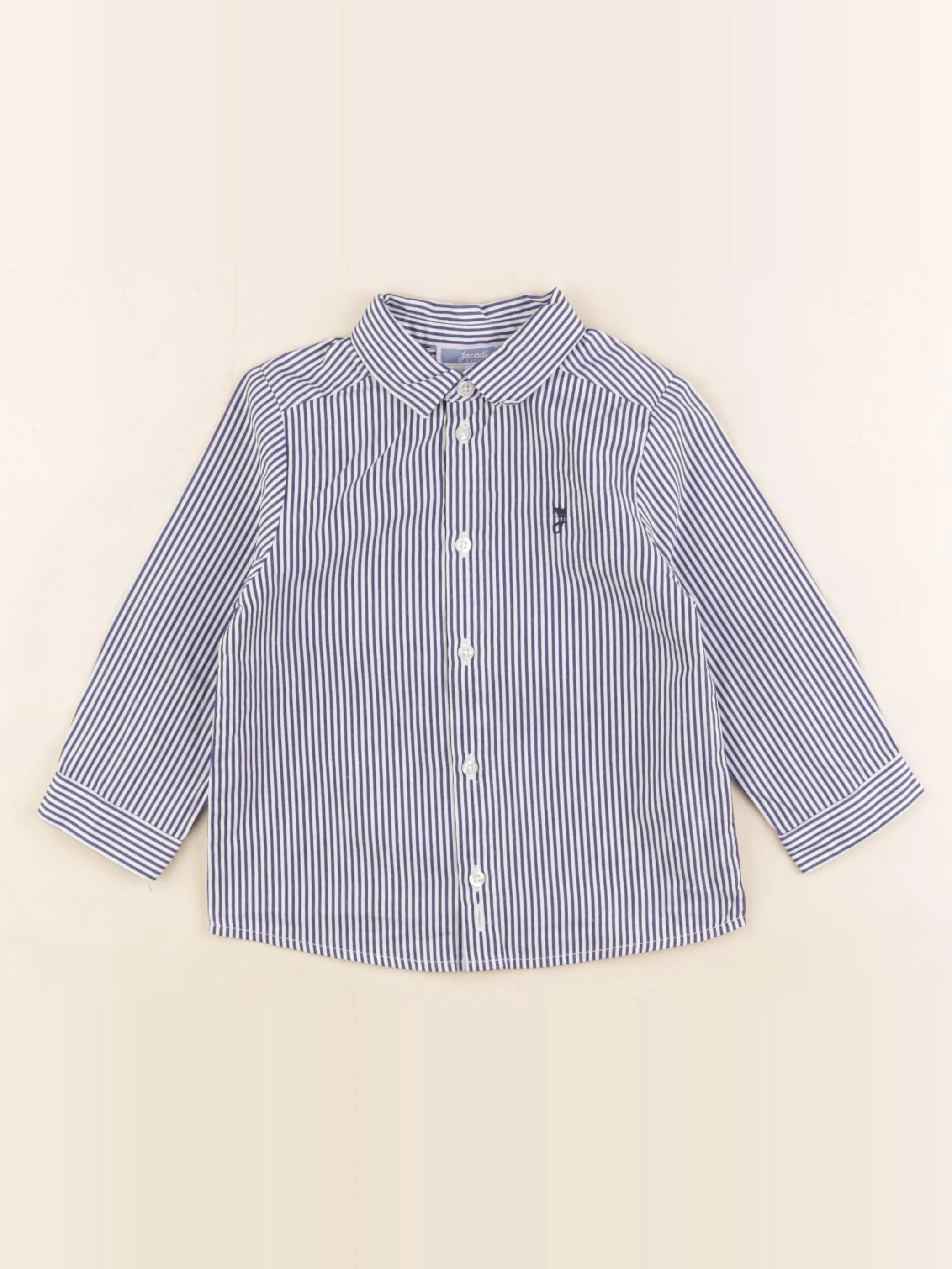 Jacadi - chemise blanc, bleu - 24 mois