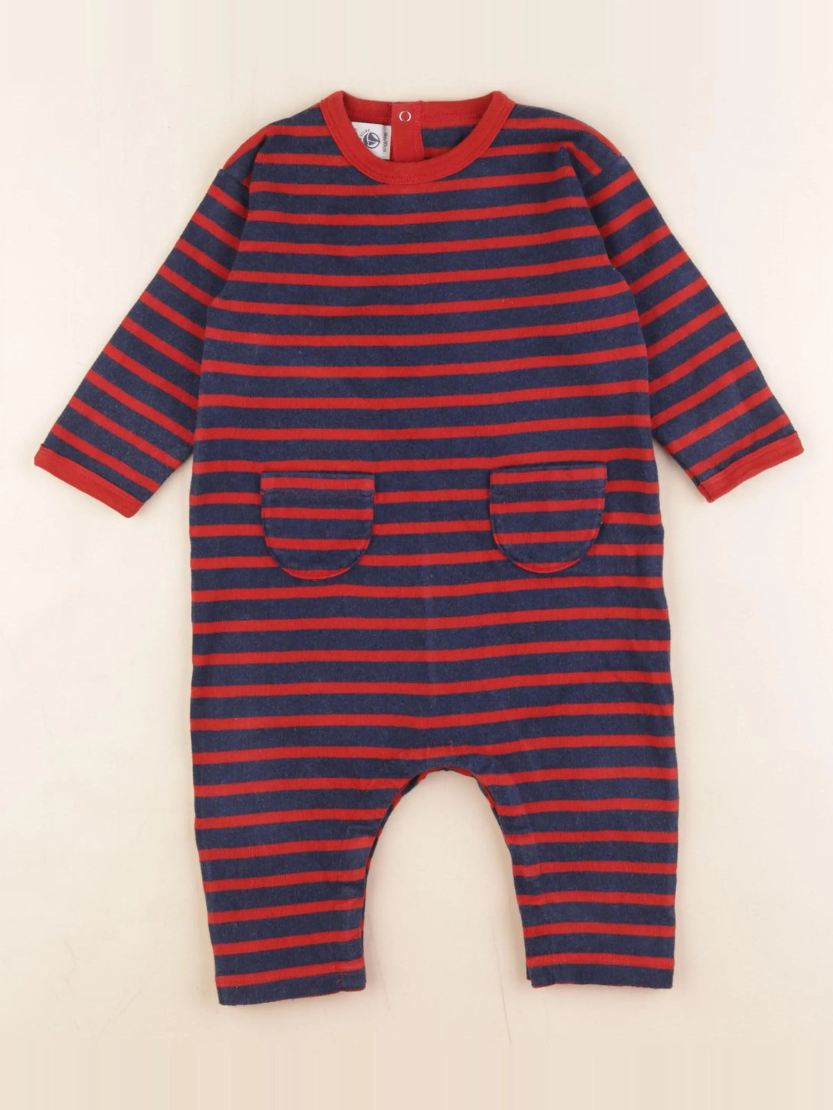 Petit Bateau - combinaison bleu, rouge - 18 mois