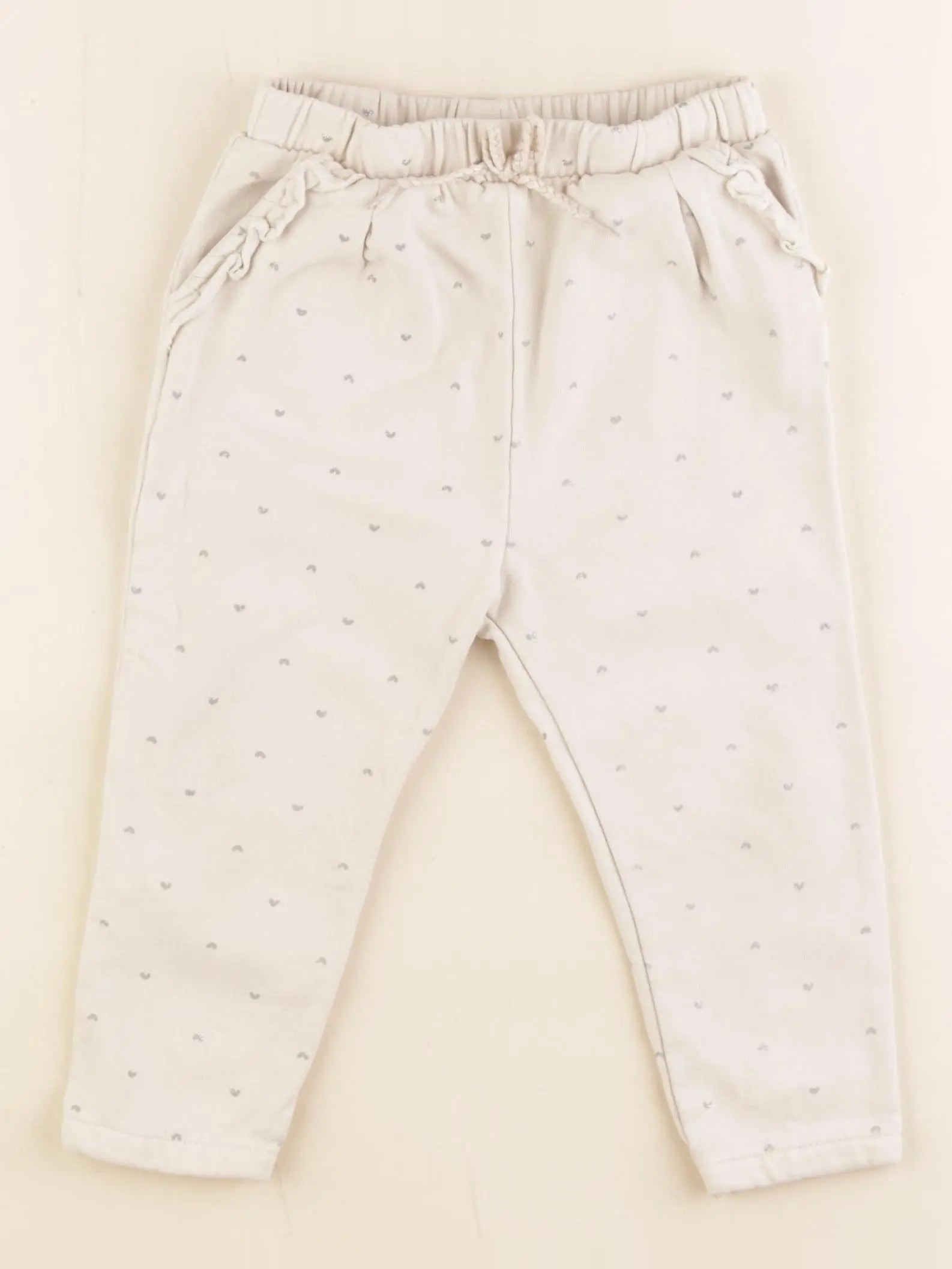 Vertbaudet - jogging doublé beige, argent - 36 mois