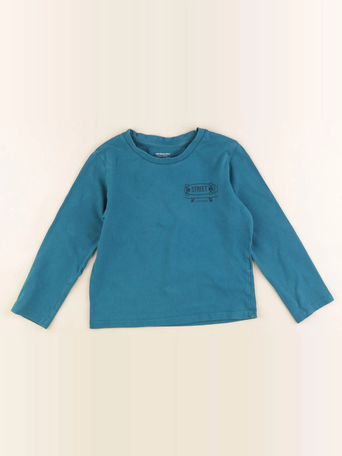 Vertbaudet - tee-shirt bleu - 6 ans
