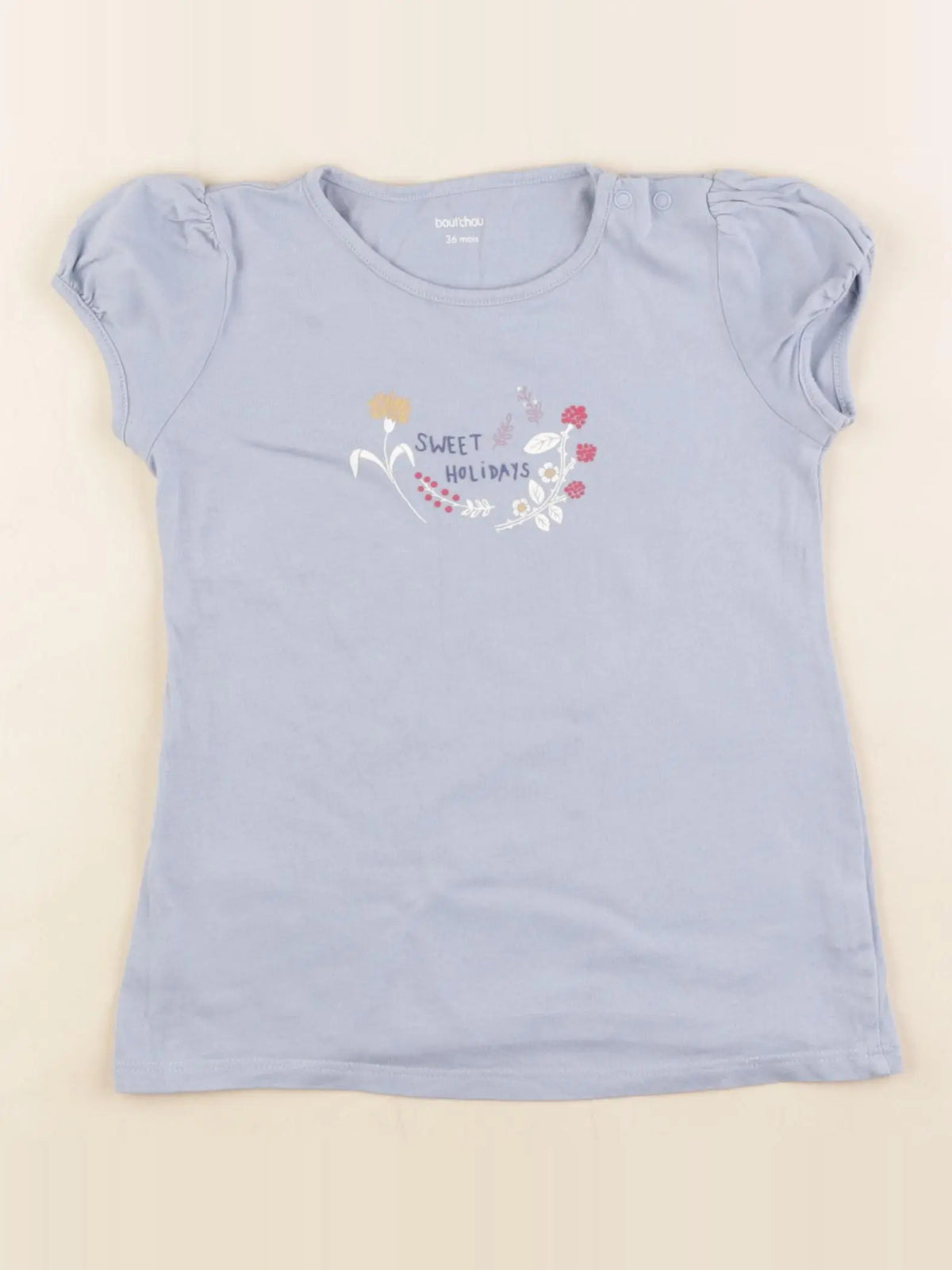 Boutchou - tee-shirt bleu - 36 mois