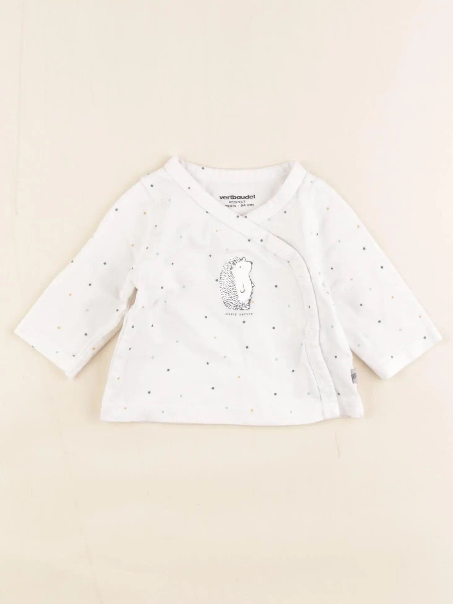 Vertbaudet - tee-shirt blanc - 1 mois