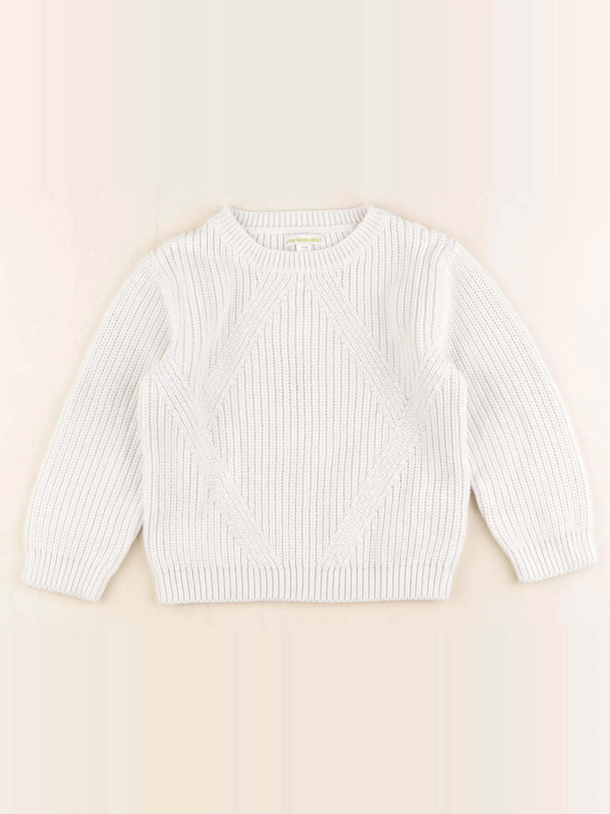 Vertbaudet - pull beige - 6 ans