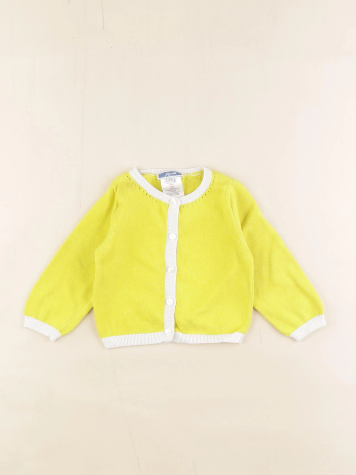 Jacadi - gilet jaune - 12 mois