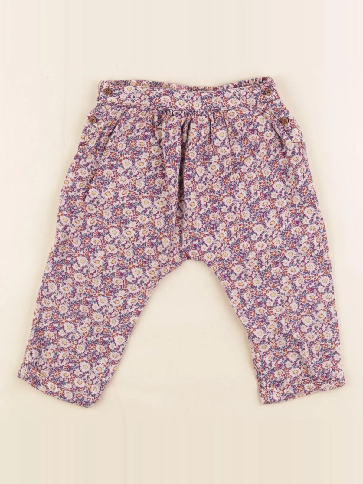 Boutchou - pantalon doublé violet - 12 mois