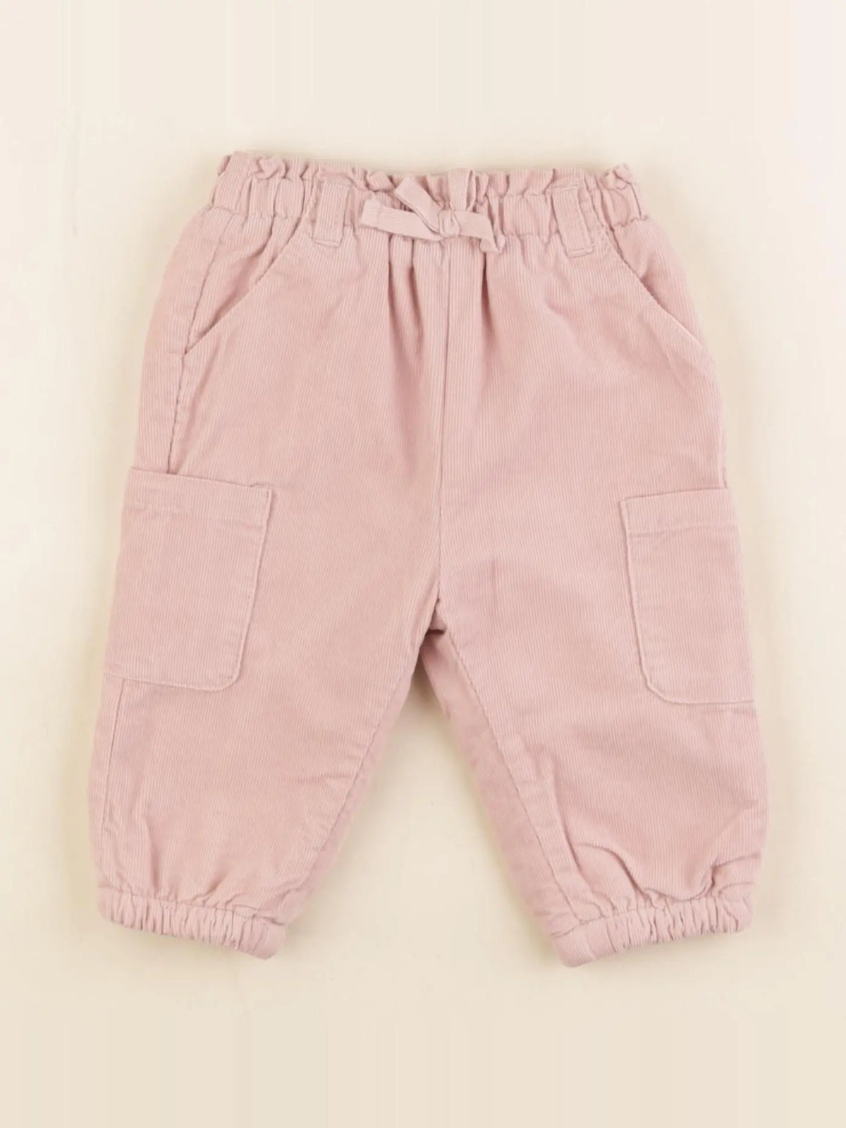 Vertbaudet - pantalon doublé rose - 6 mois