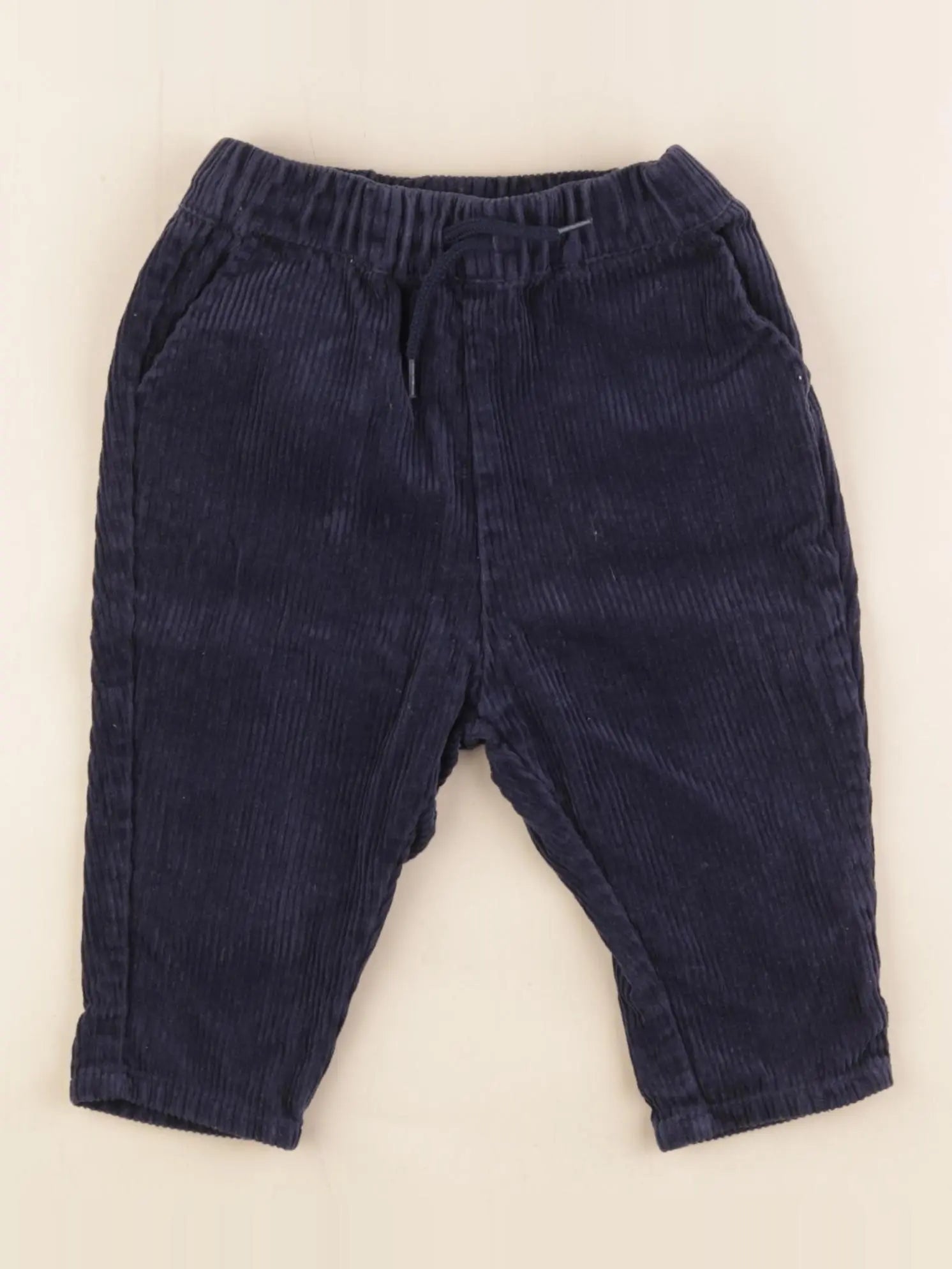 Vertbaudet - pantalon bleu - 12 mois