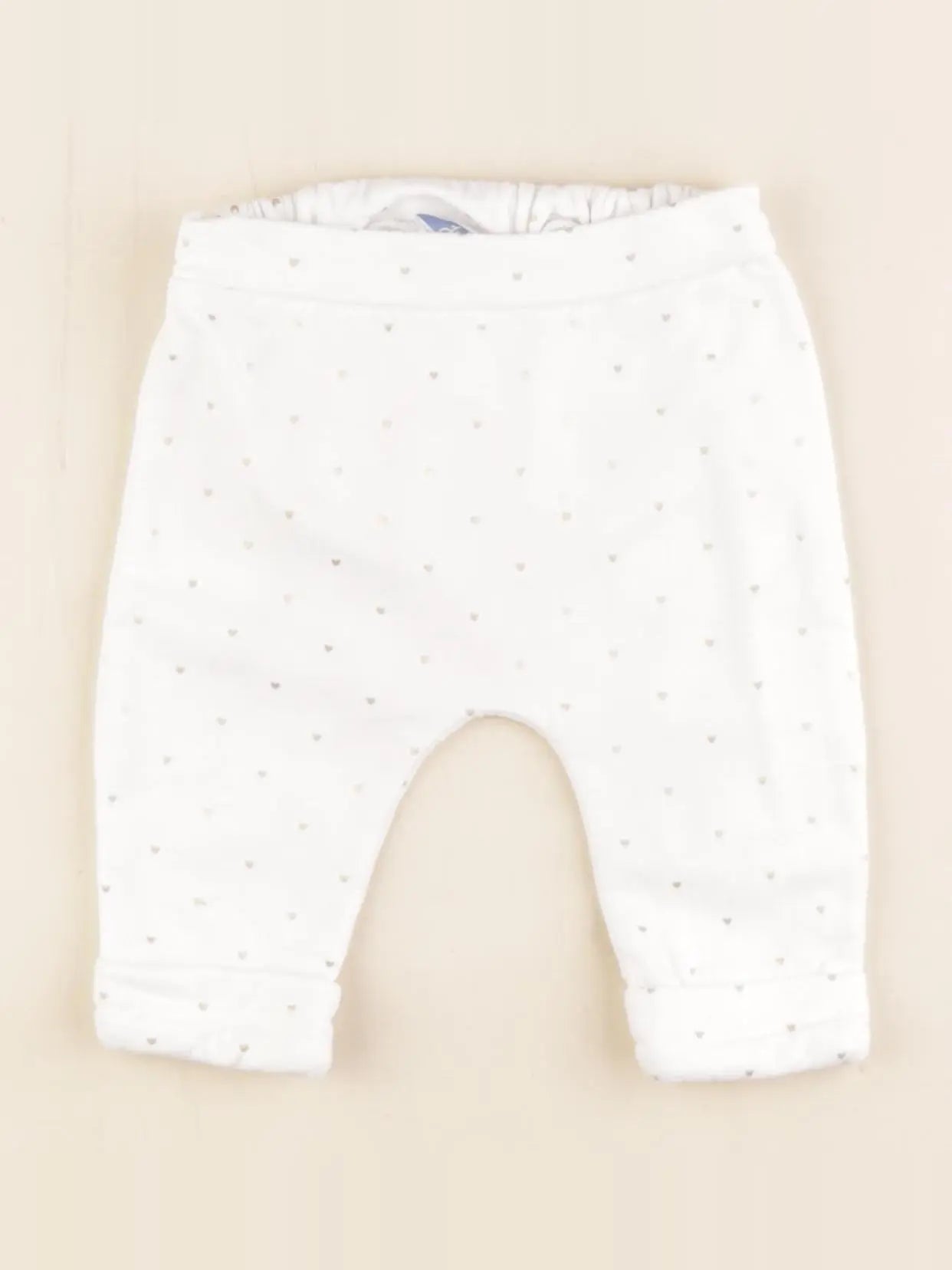 Jacadi - sarouel blanc, or - 6 mois