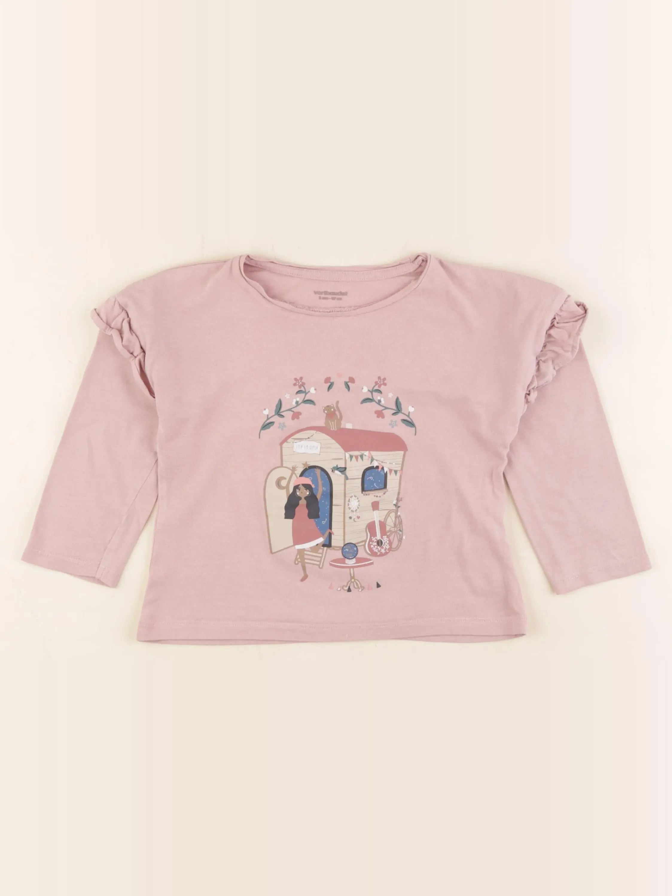 Vertbaudet - tee-shirt rose - 3 ans