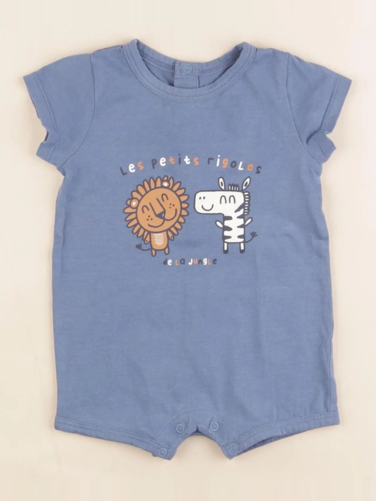 Vertbaudet - pyjama coton bleu - 3 mois