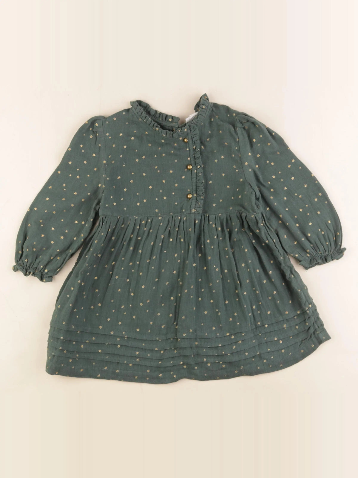 Vertbaudet - robe vert - 24 mois