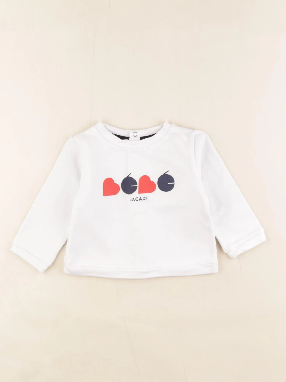 Jacadi - sweat blanc - 12 mois