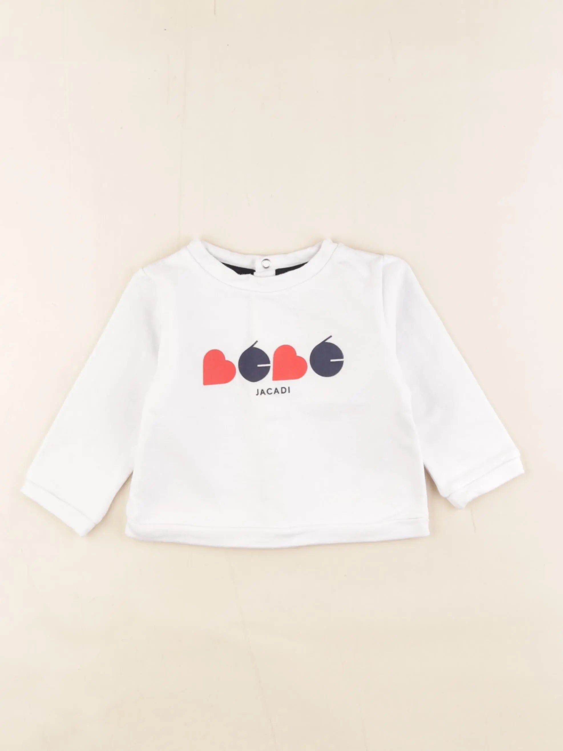 Jacadi - sweat blanc - 12 mois