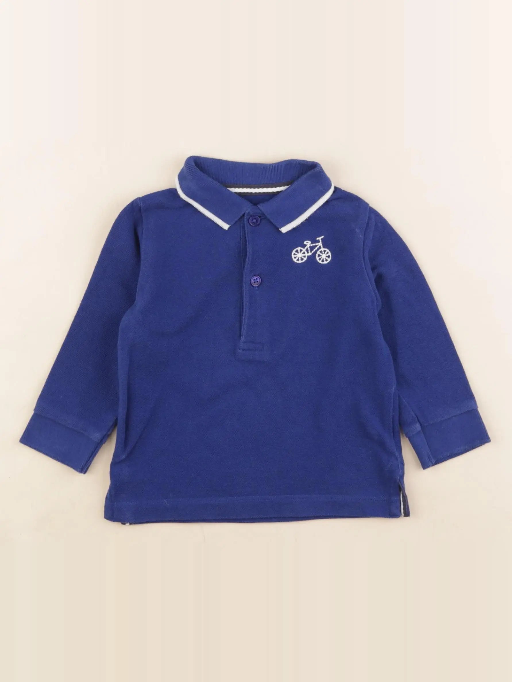 Boutchou - polo bleu - 12 mois