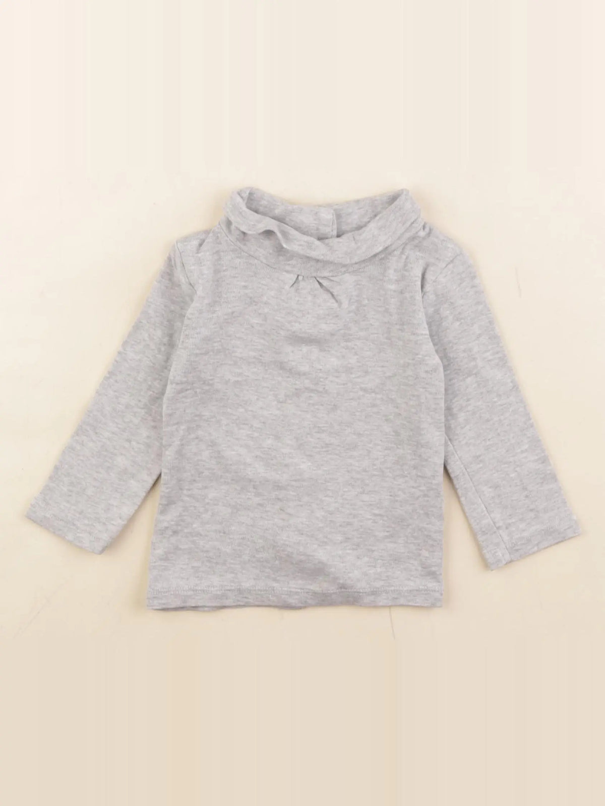 Vertbaudet - sous-pull gris - 9 mois