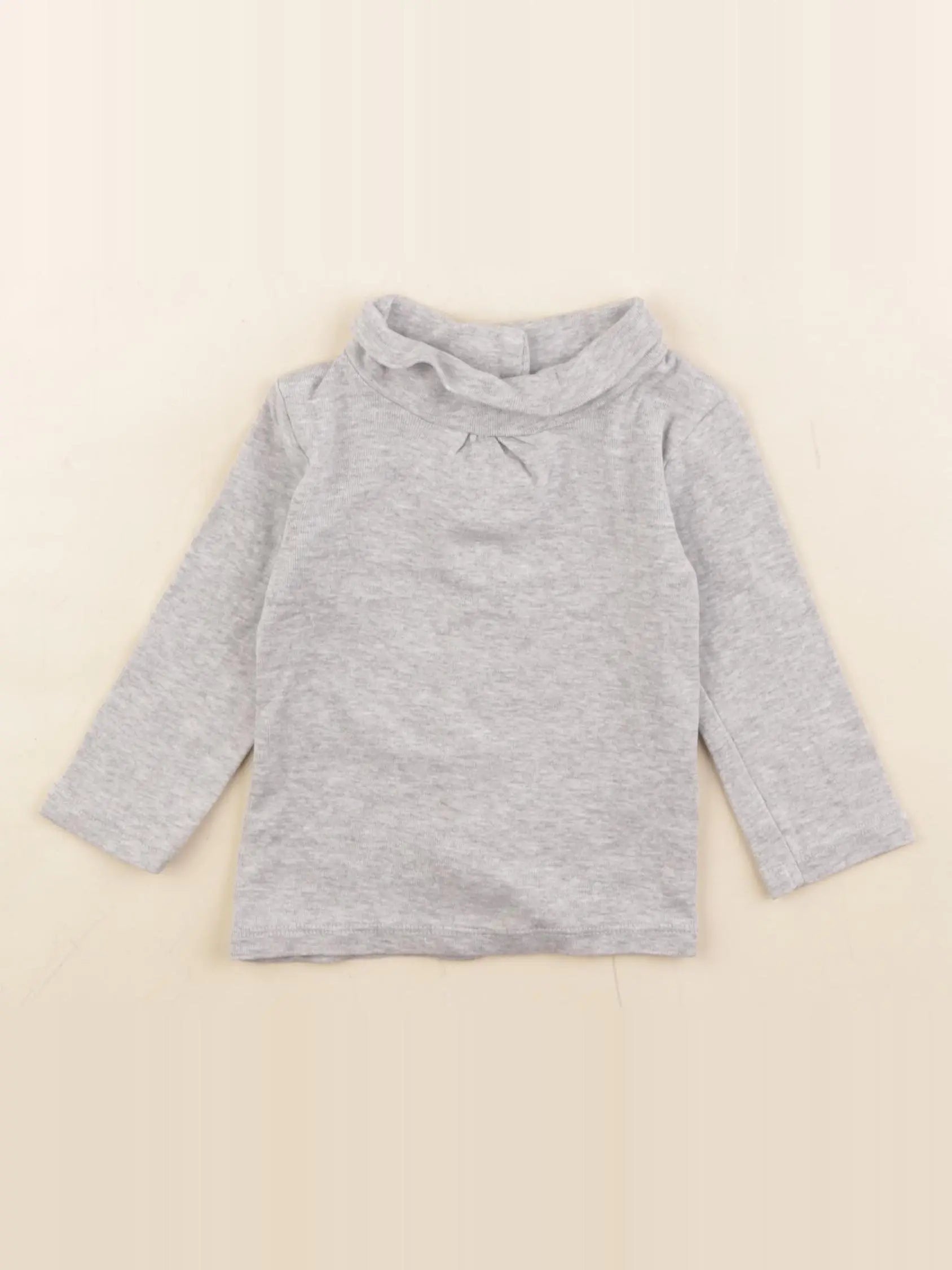 Vertbaudet - sous-pull gris - 9 mois