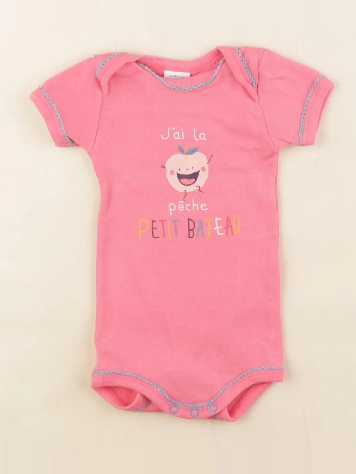 Petit Bateau - body rose - 3 mois