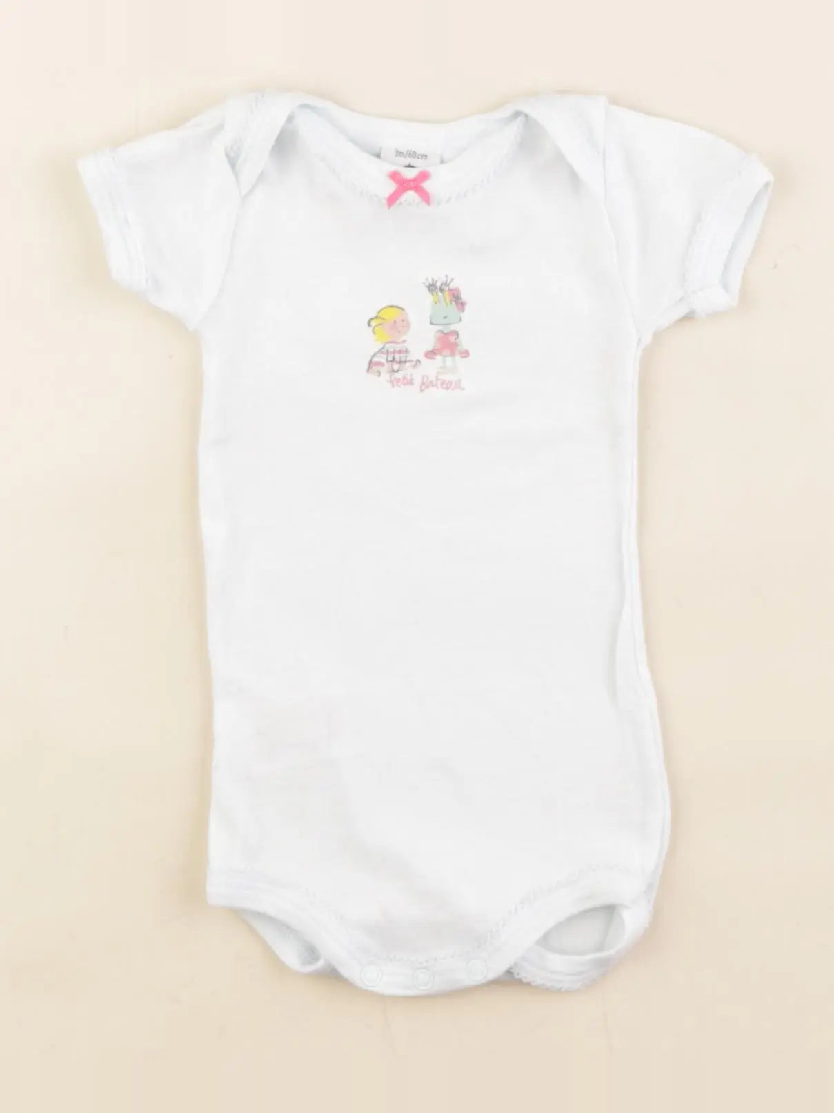 Petit Bateau - body bleu - 3 mois