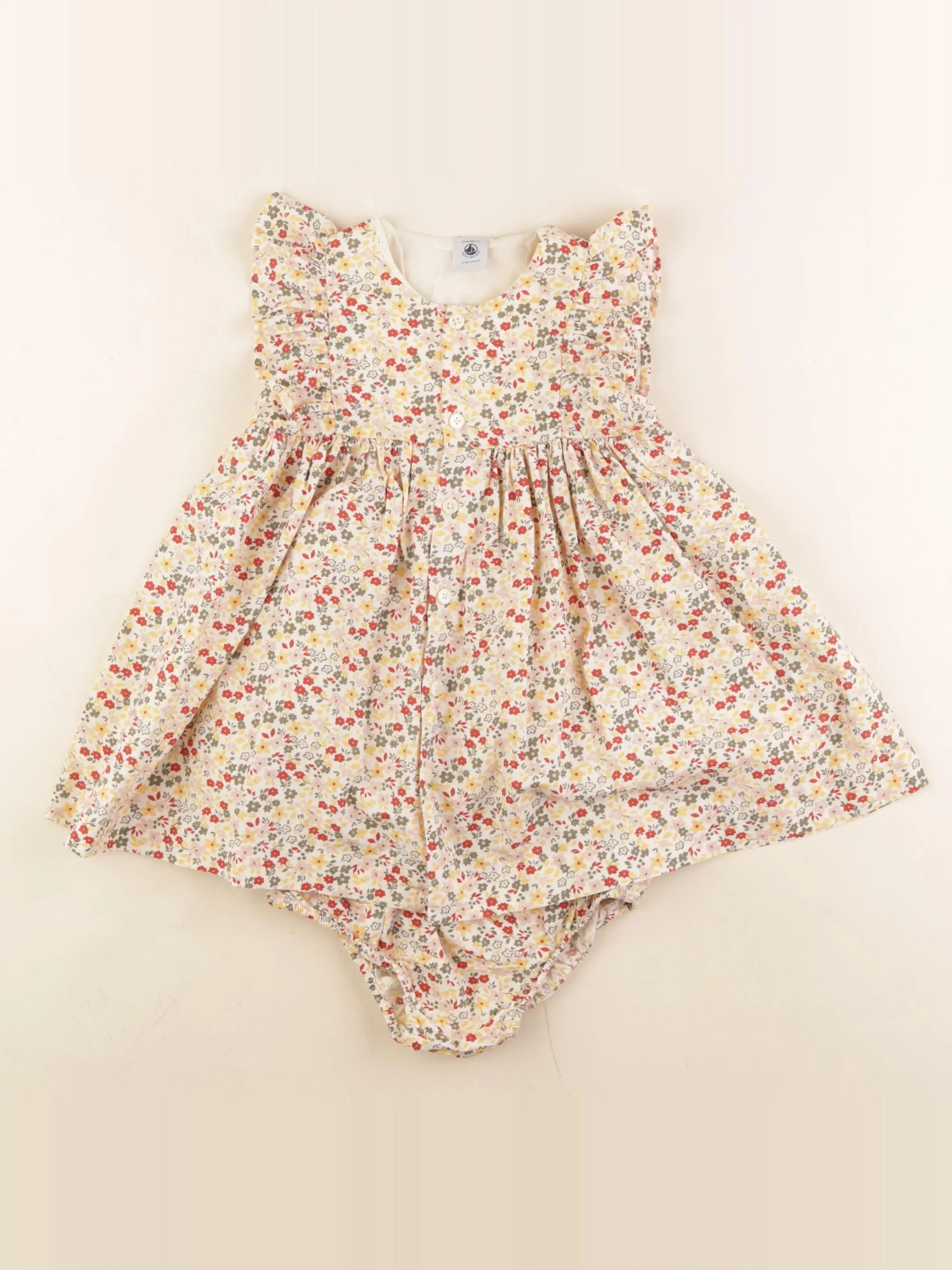 Petit Bateau - robe multicolore - 24 mois