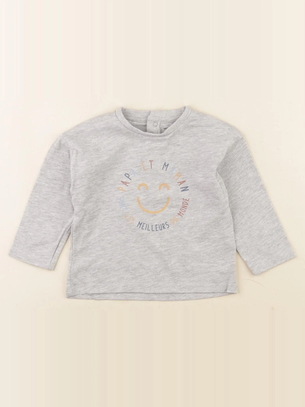 Vertbaudet - tee-shirt gris - 12 mois