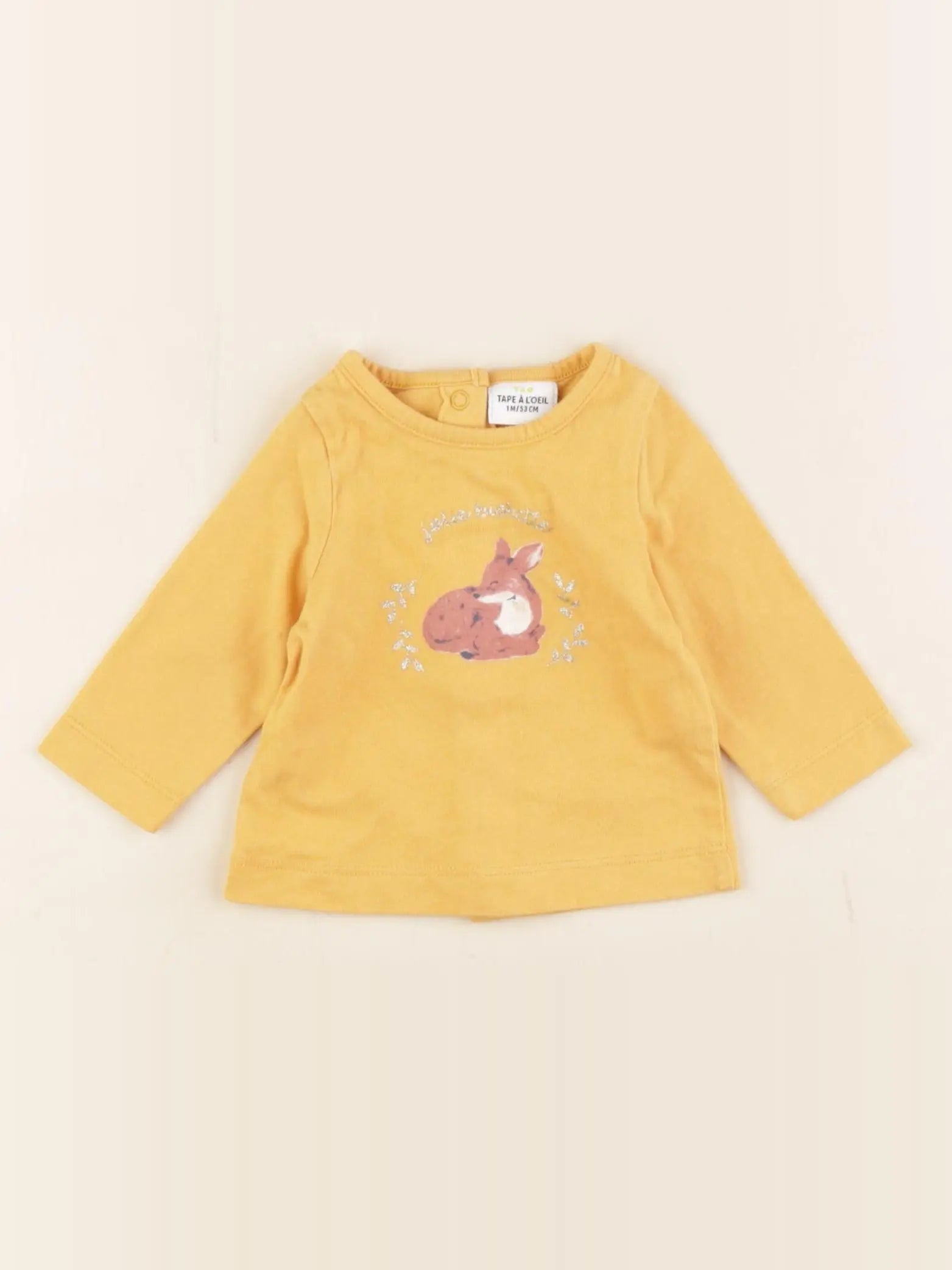 Tape à l'oeil - tee-shirt jaune - 1 mois