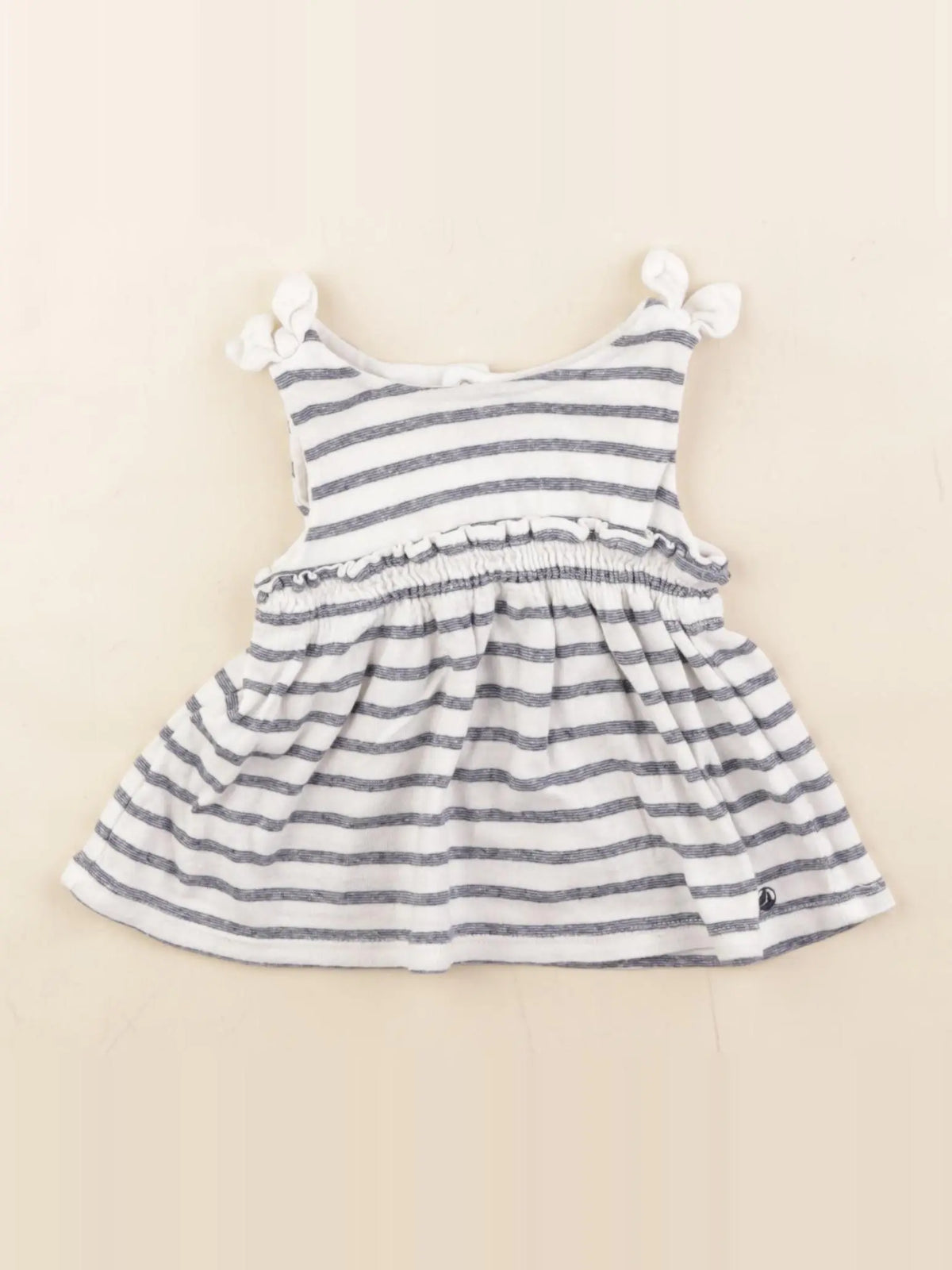 Petit Bateau - débardeur bleu, blanc - 12 mois