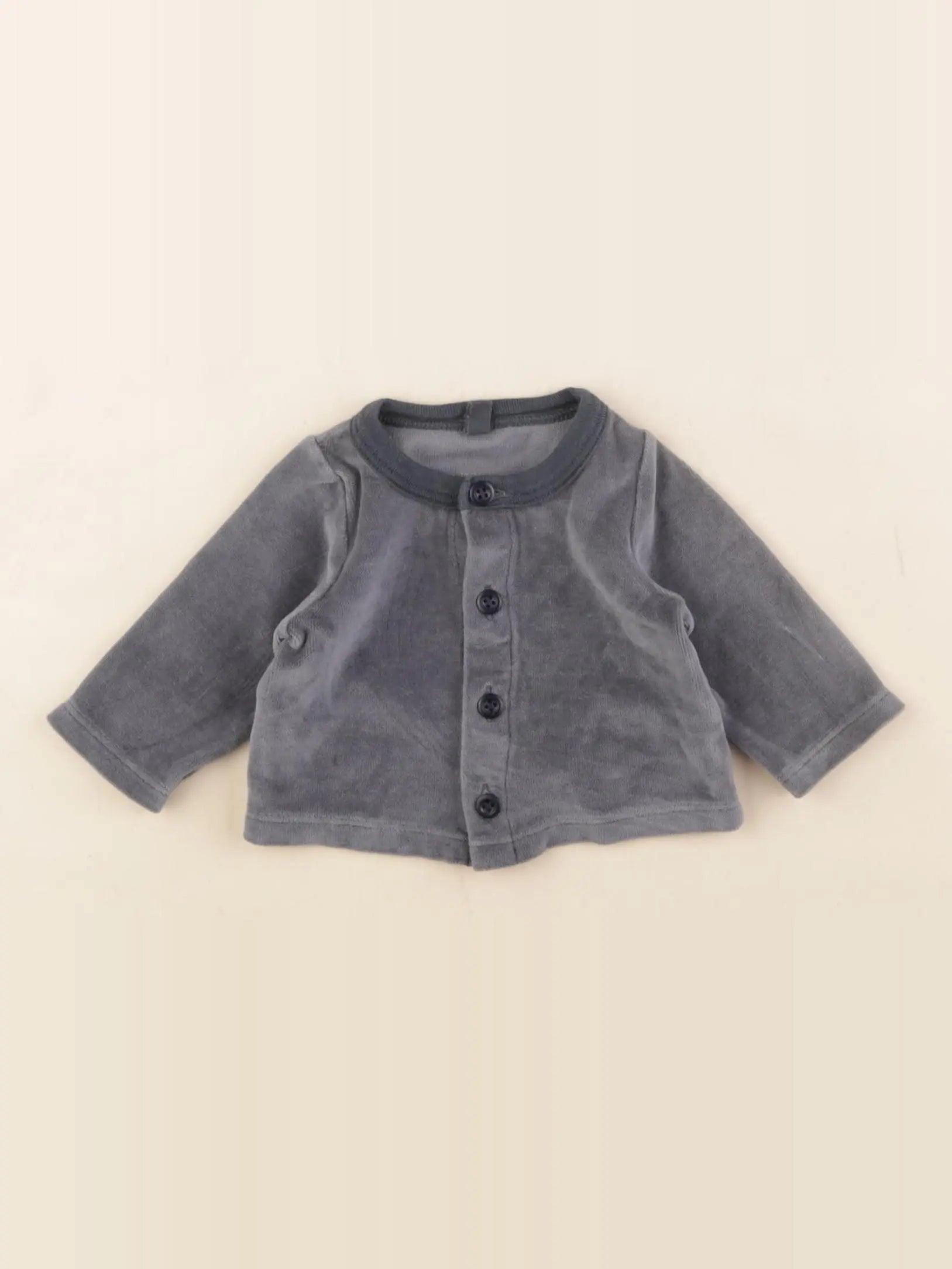 Petit Bateau - sweat gris - 1 mois