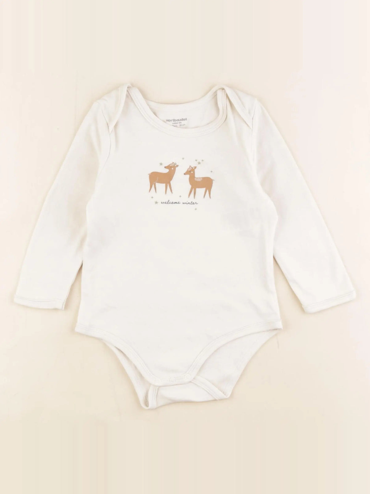 Vertbaudet - body beige - 24 mois