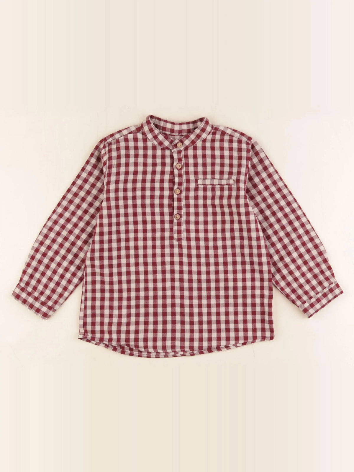 Boutchou - chemise beige, rouge - 36 mois