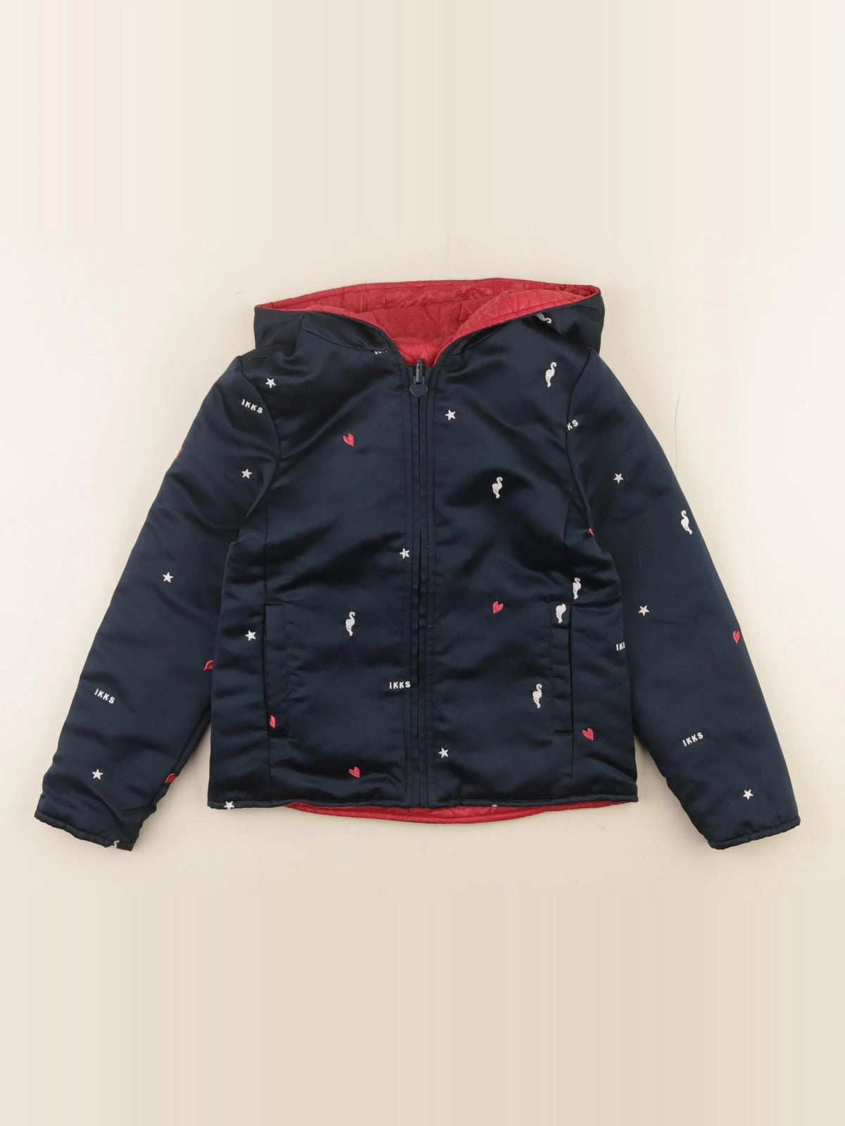 IKKS - veste bleu, rouge - 6 ans