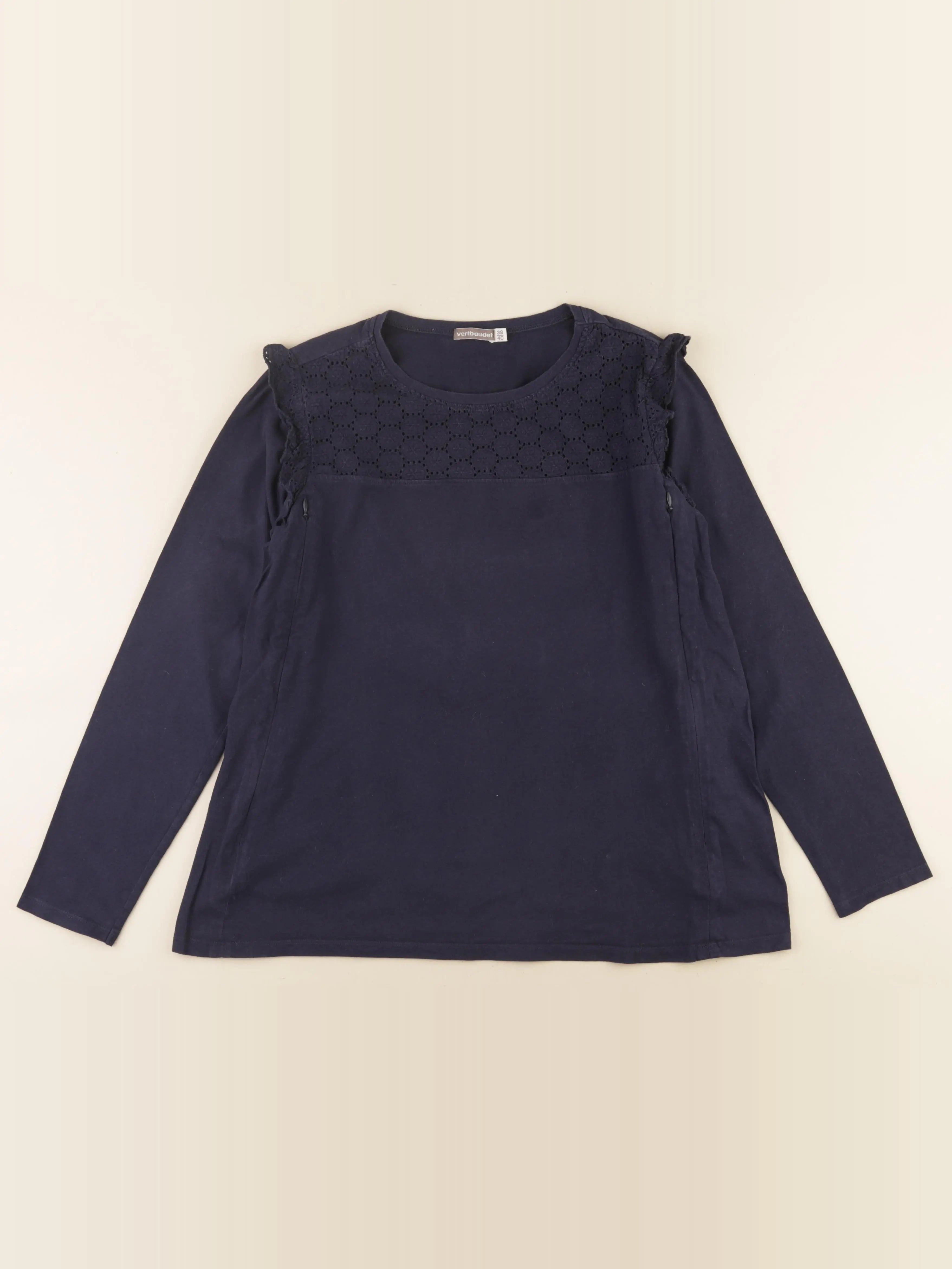 Vertbaudet - tee-shirt allaitement bleu - 38 à 40