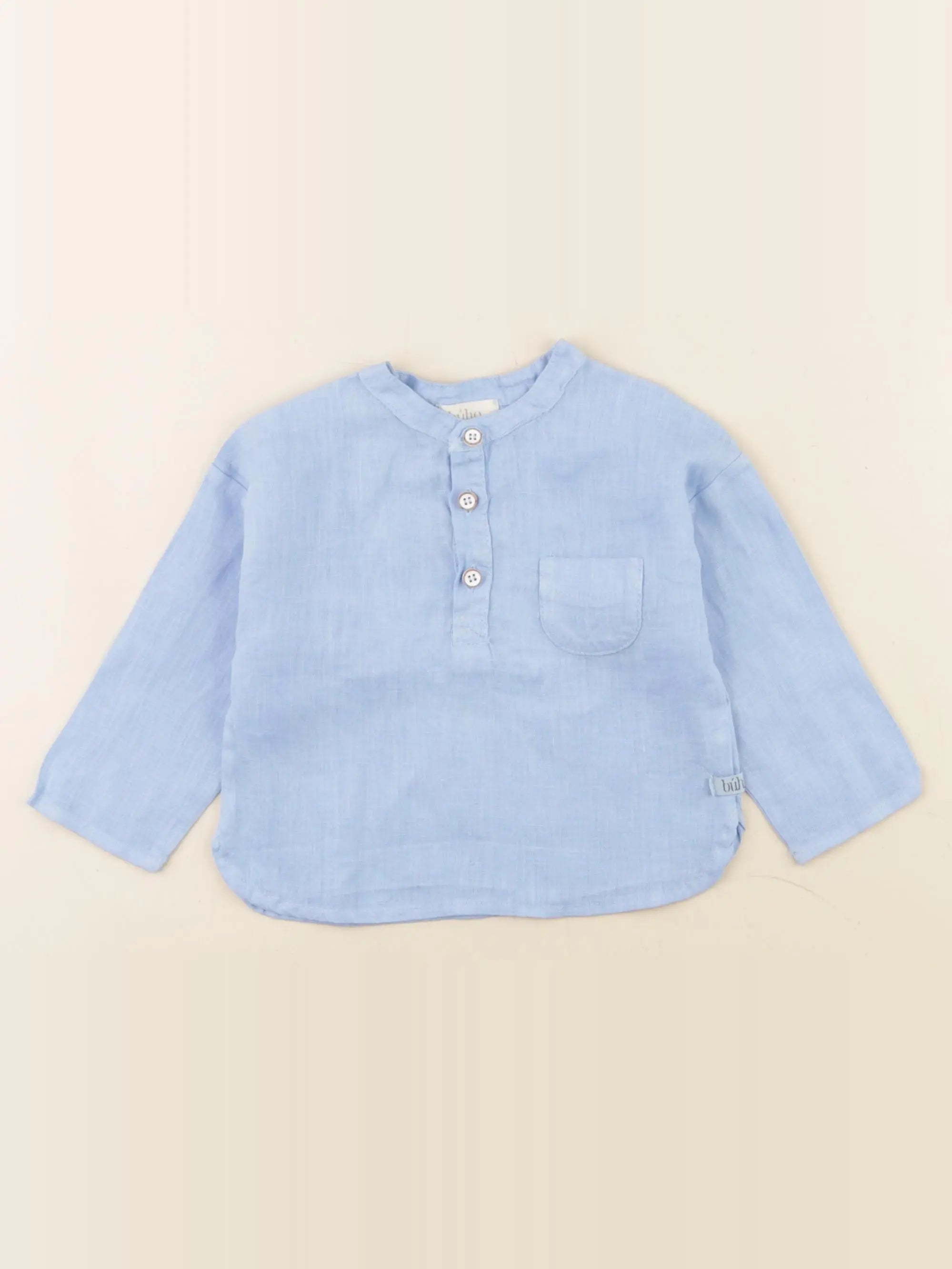 Buho - chemise bleu - 6 mois