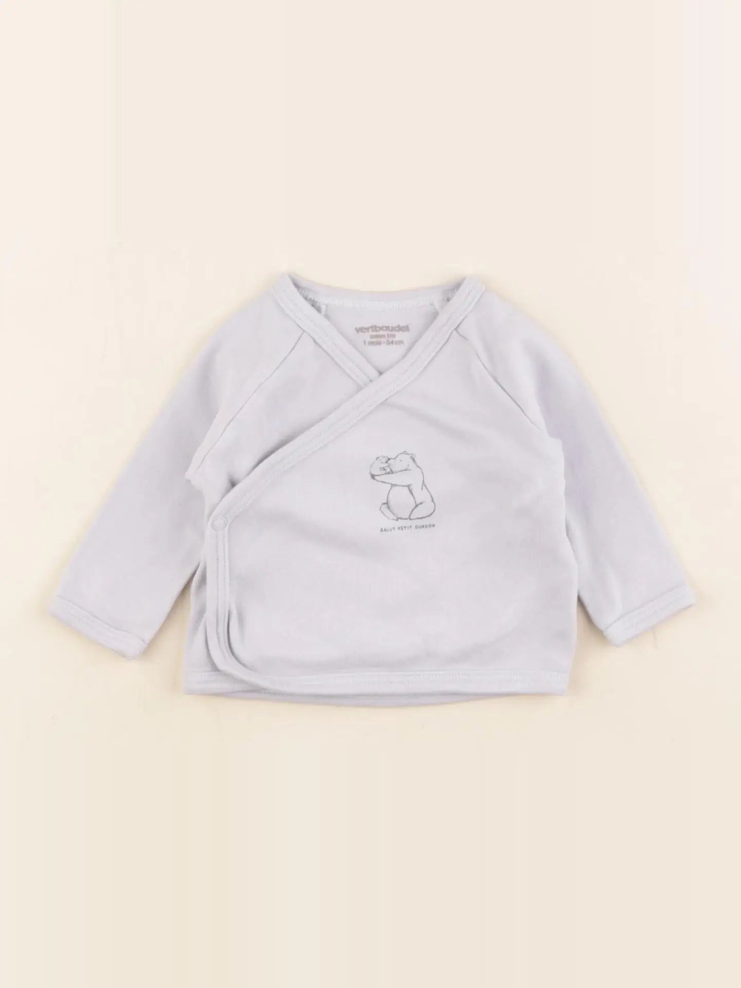 Vertbaudet - tee-shirt bleu - 1 mois