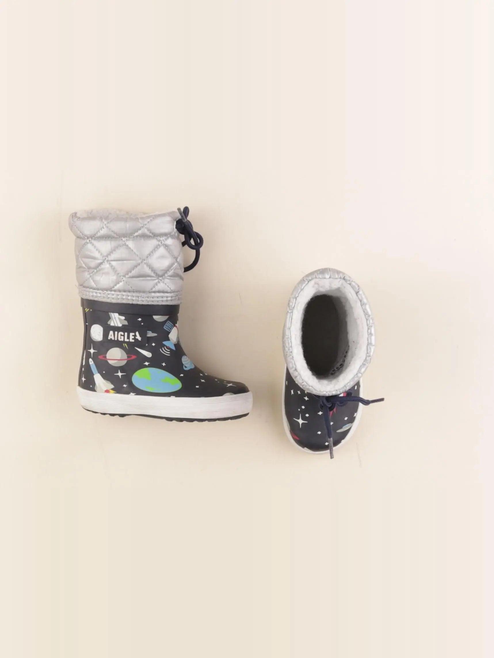 Aigle - bottes bleu, argent - pointure 22