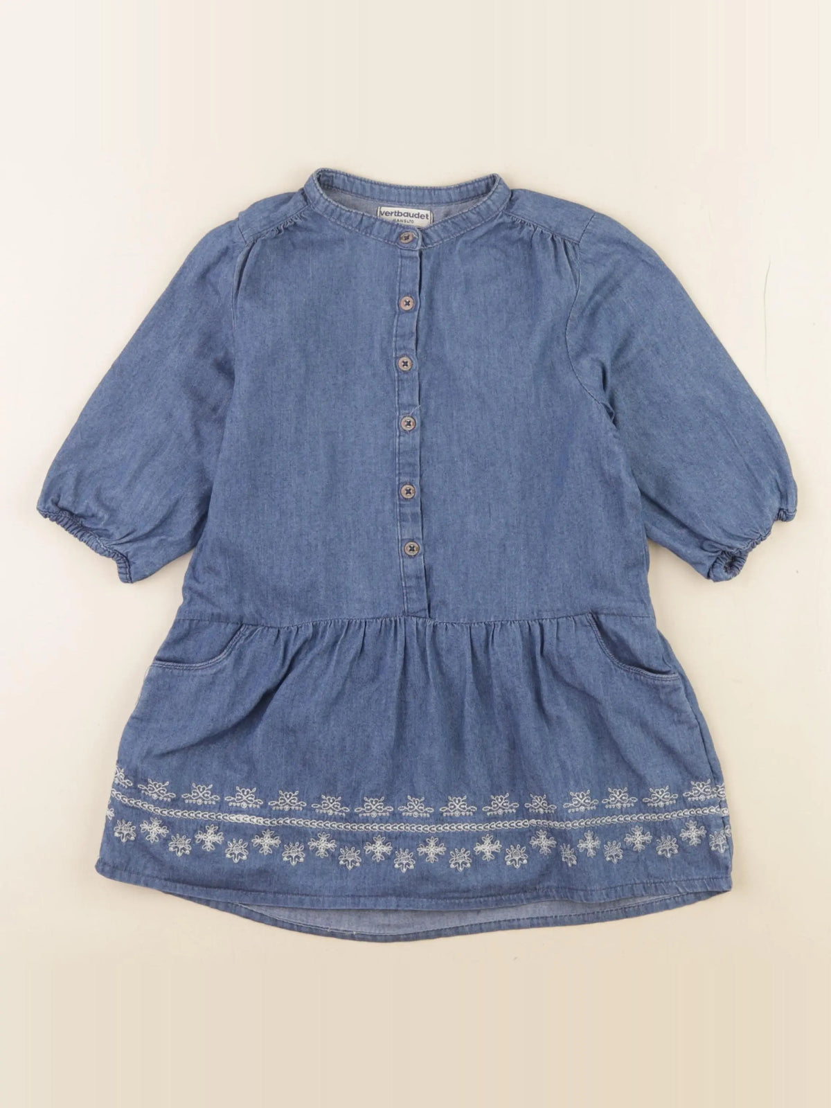 Vertbaudet - robe bleu - 4 ans