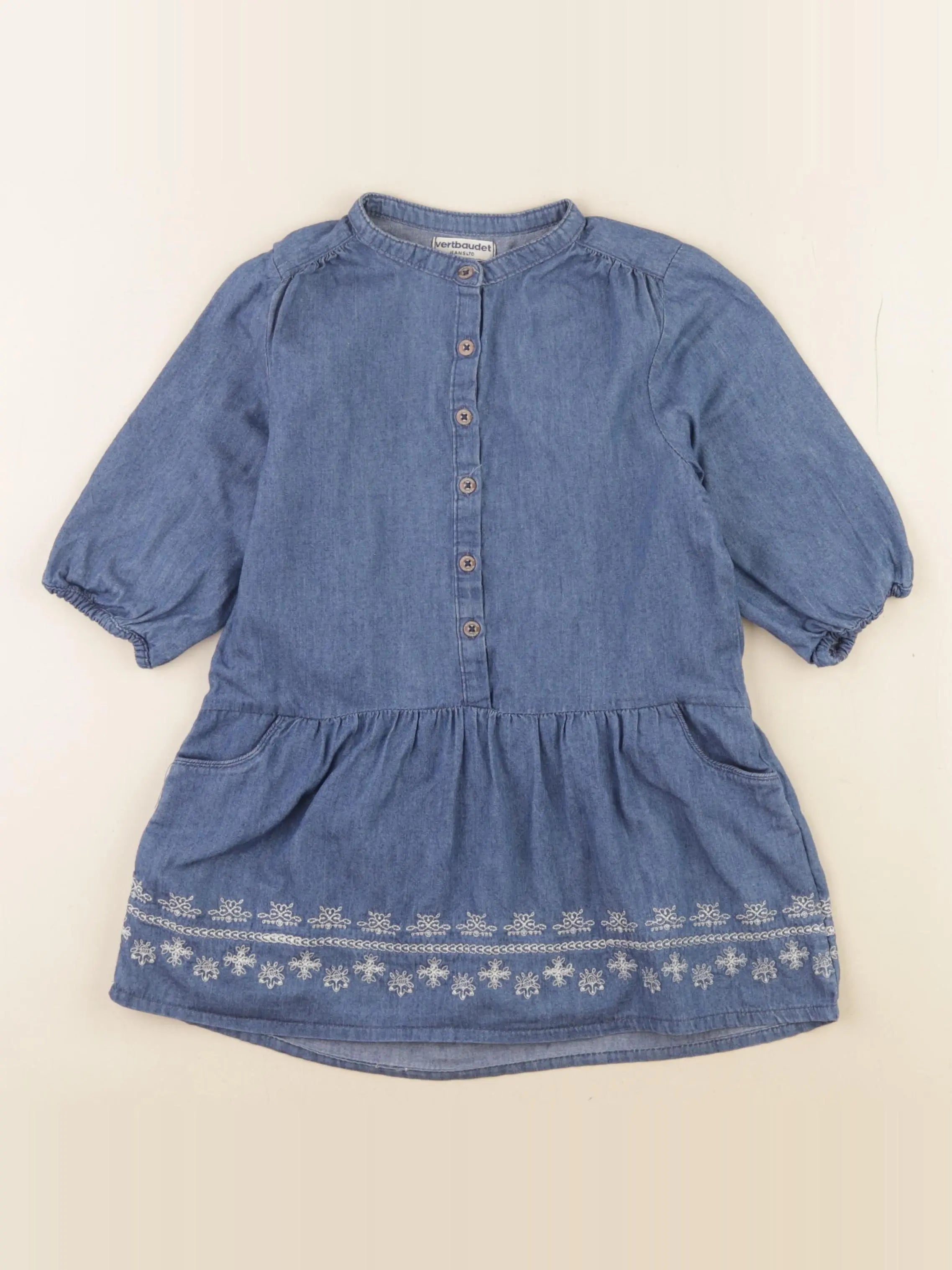 Vertbaudet - robe bleu - 4 ans