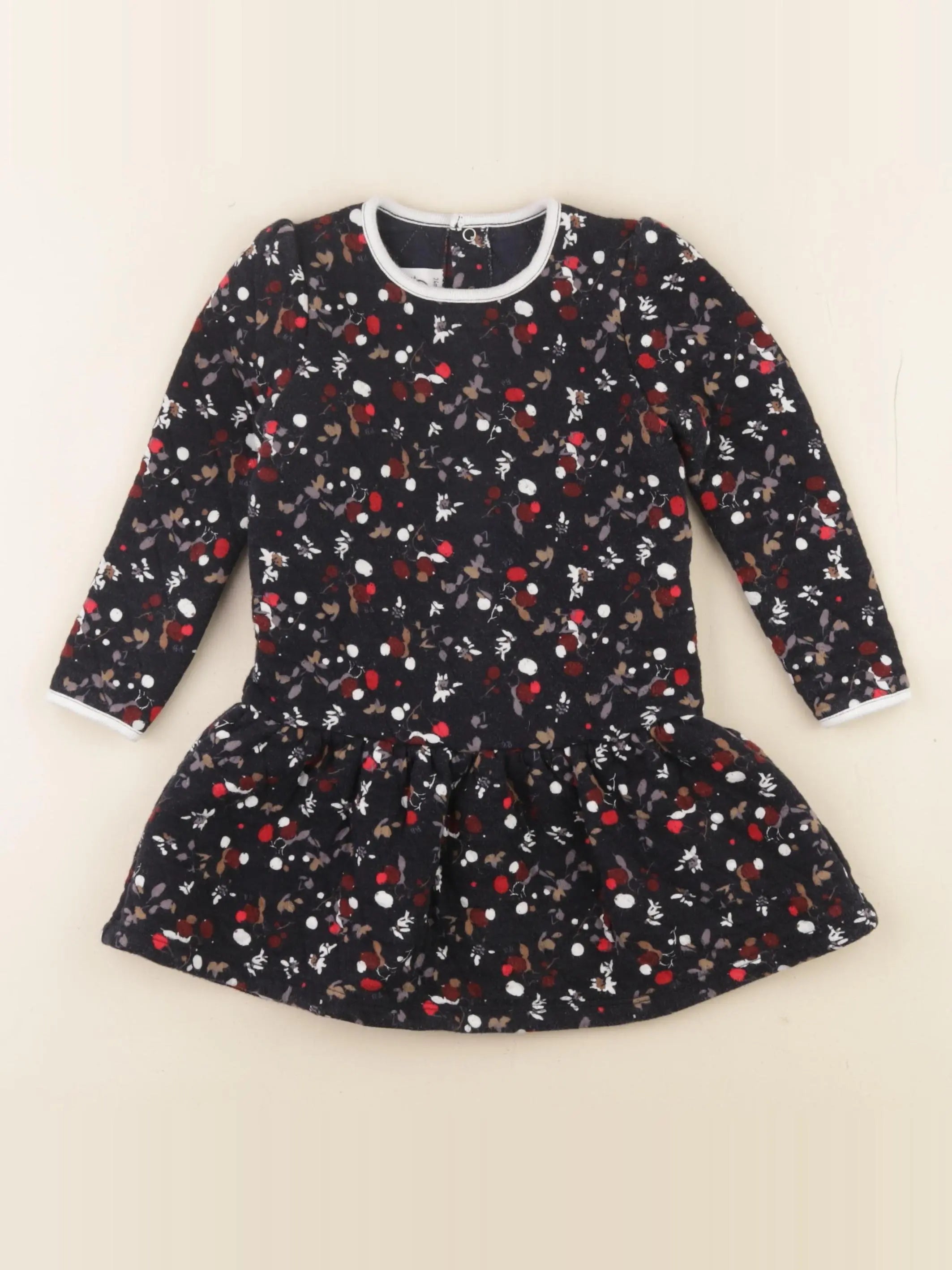 Petit Bateau - robe bleu - 24 mois