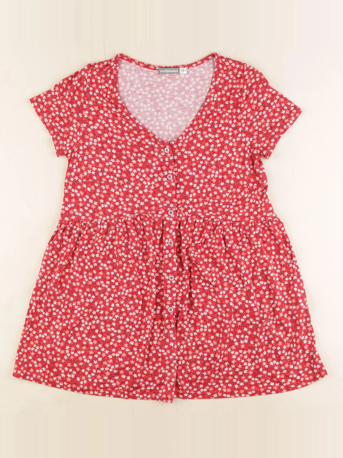 Vertbaudet - tee-shirt grossesse rouge - 34 à 36