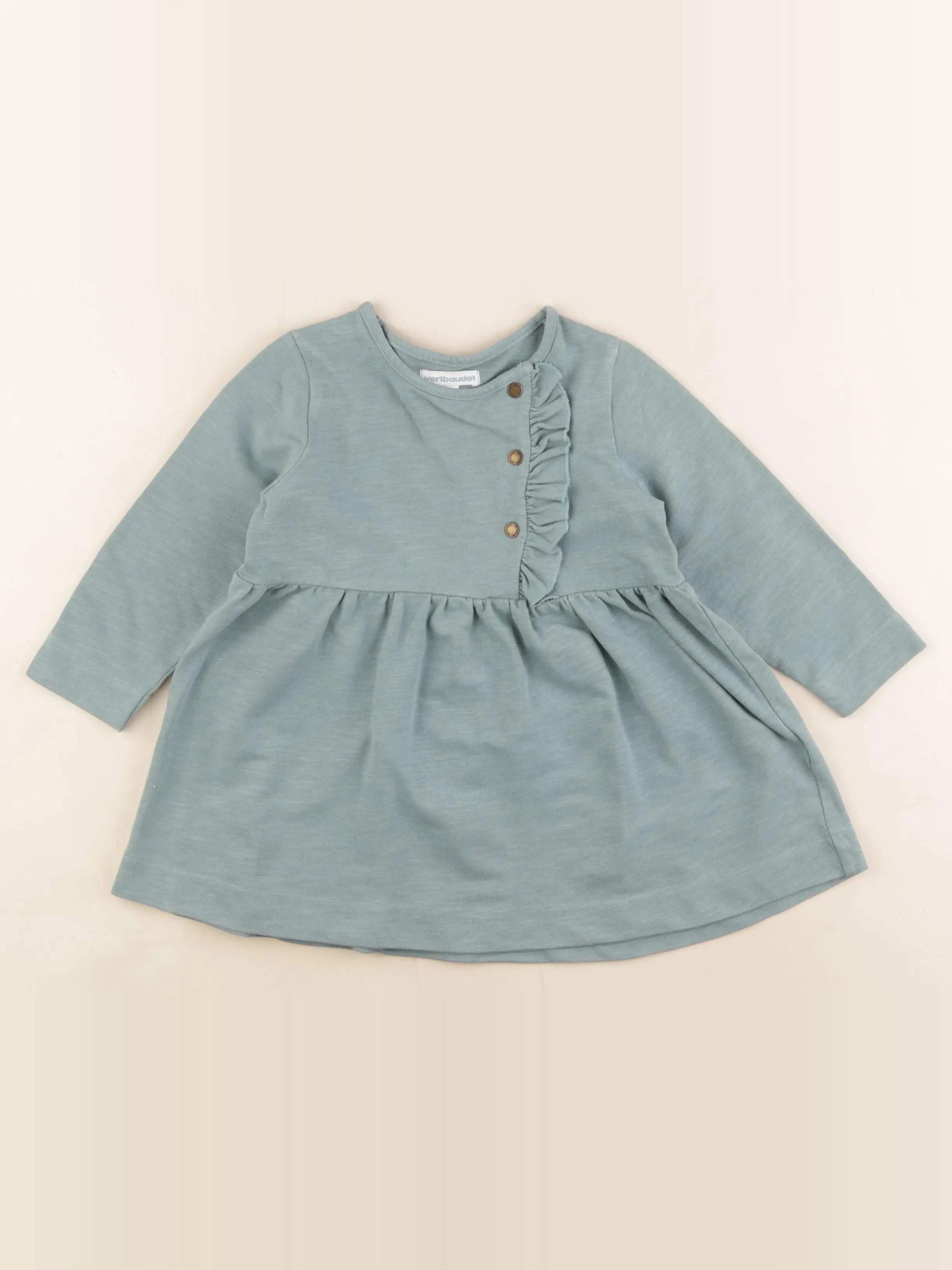Vertbaudet - robe vert - 18 mois