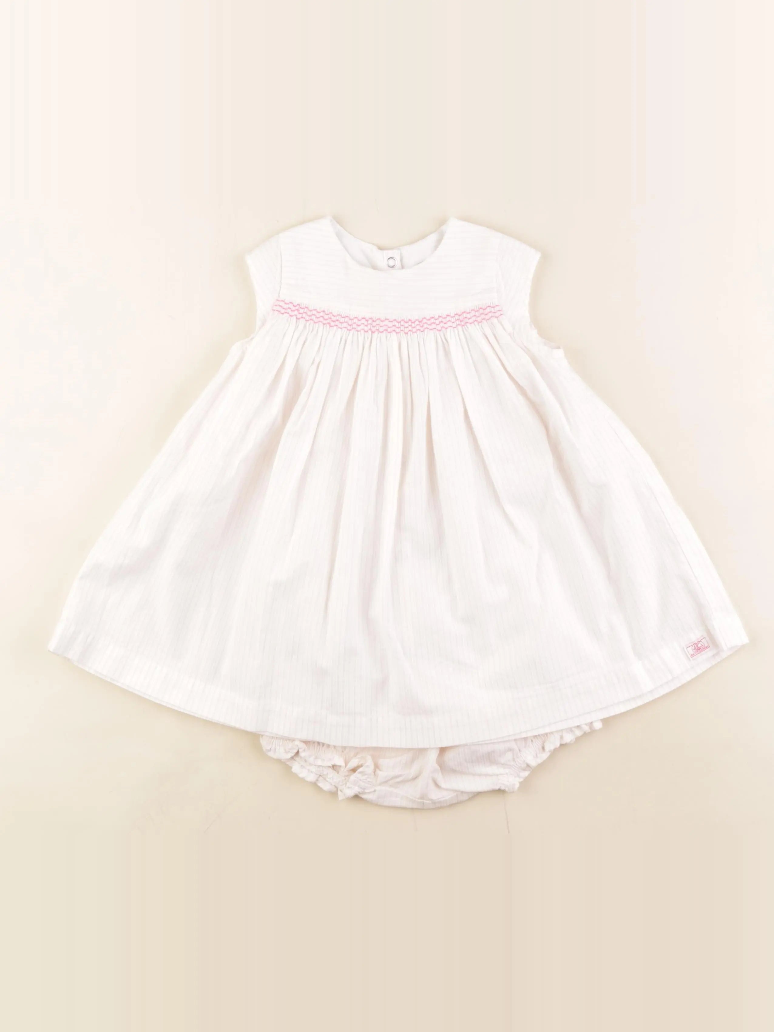 Petit Bateau - robe rose - 12 mois
