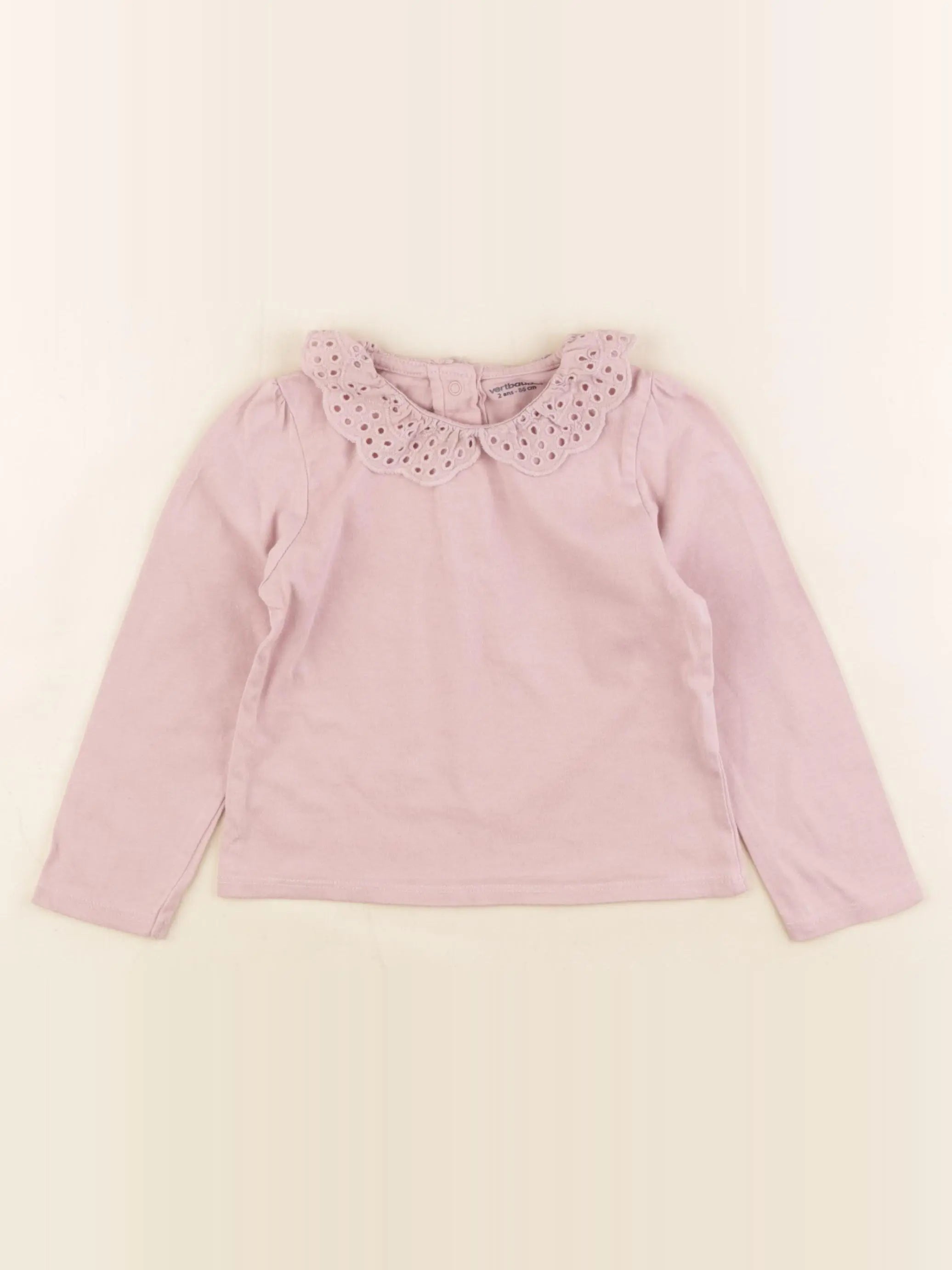 Vertbaudet - tee-shirt rose - 2 ans