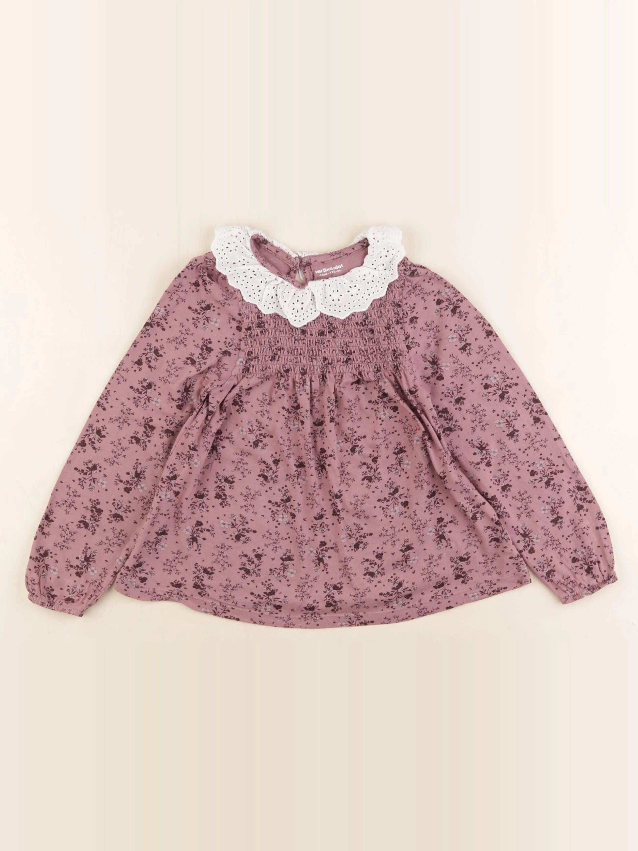 Vertbaudet - tee-shirt violet - 6 ans