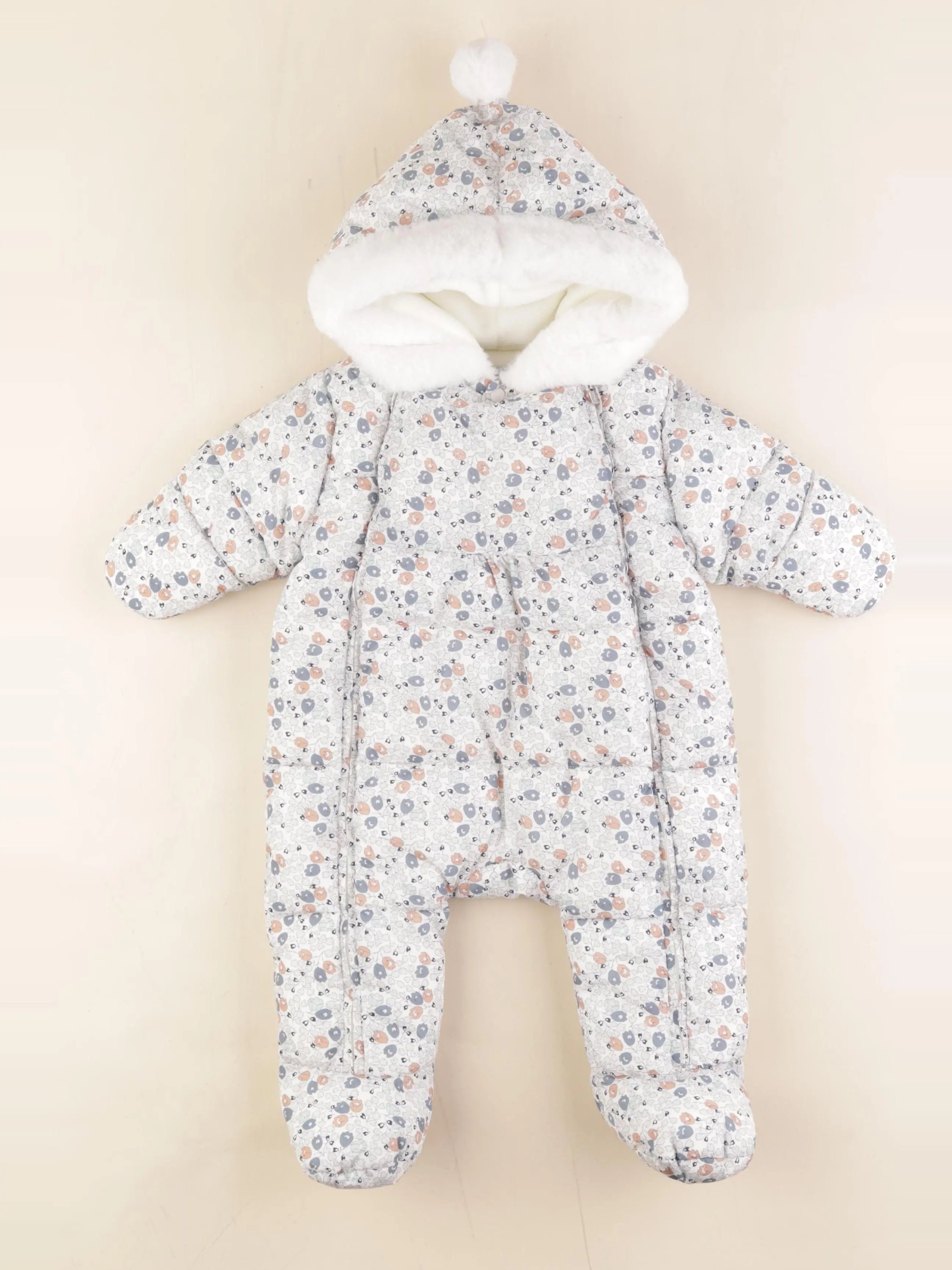 Jacadi - combi-pilote blanc, bleu - 3 mois