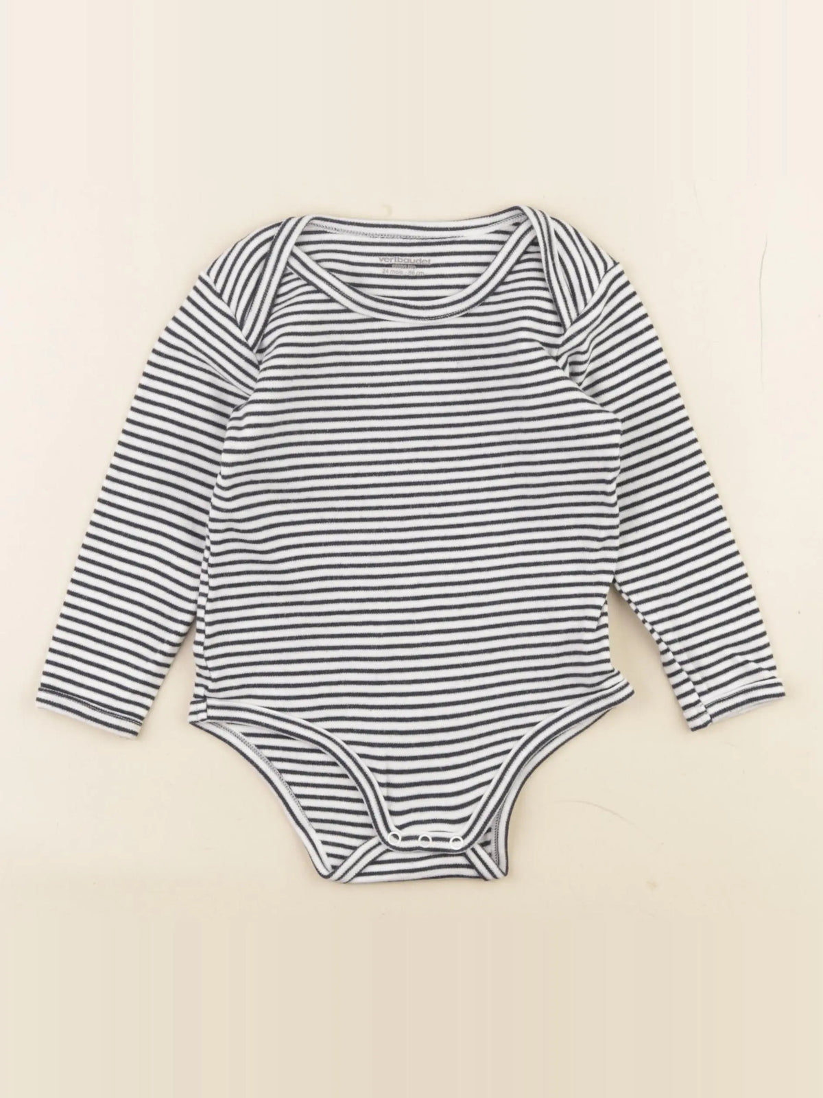 Vertbaudet - body blanc, bleu - 24 mois