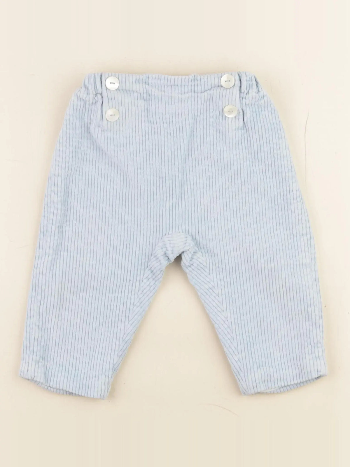 Jacadi - pantalon doublé bleu - 12 mois