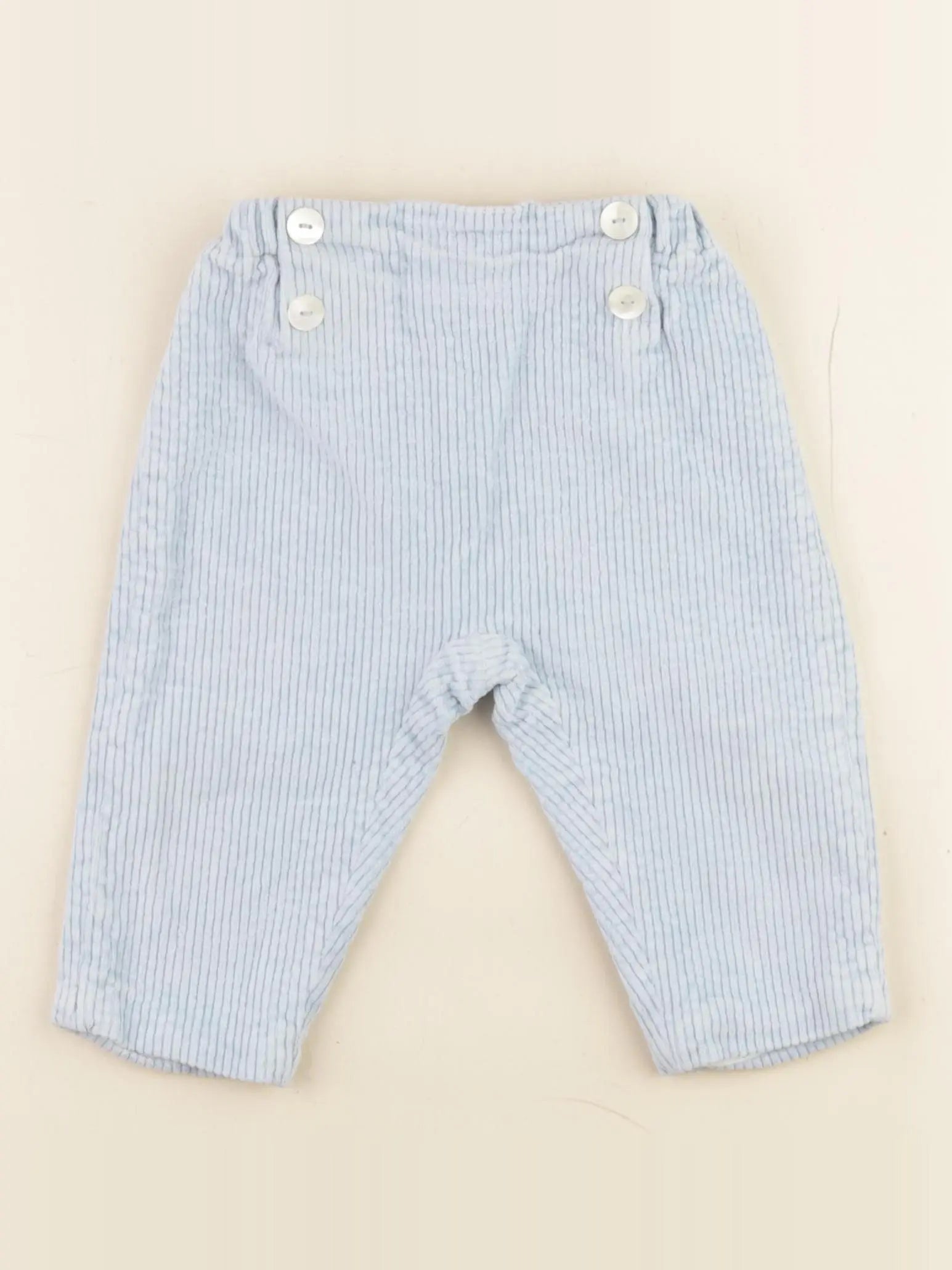 Jacadi - pantalon doublé bleu - 12 mois